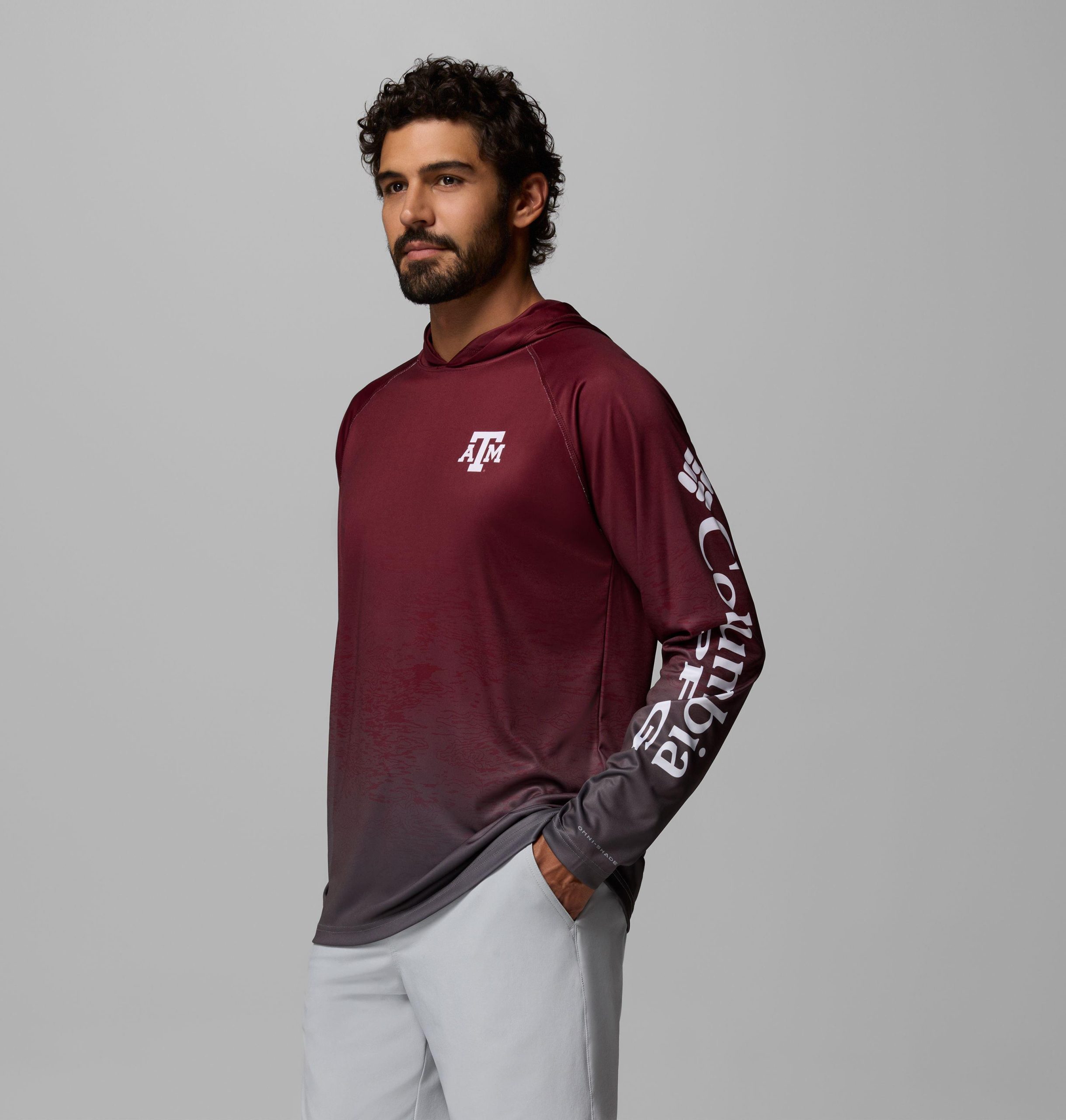 herre collegiate pfg super terminal tackle-hettegenser – texas am