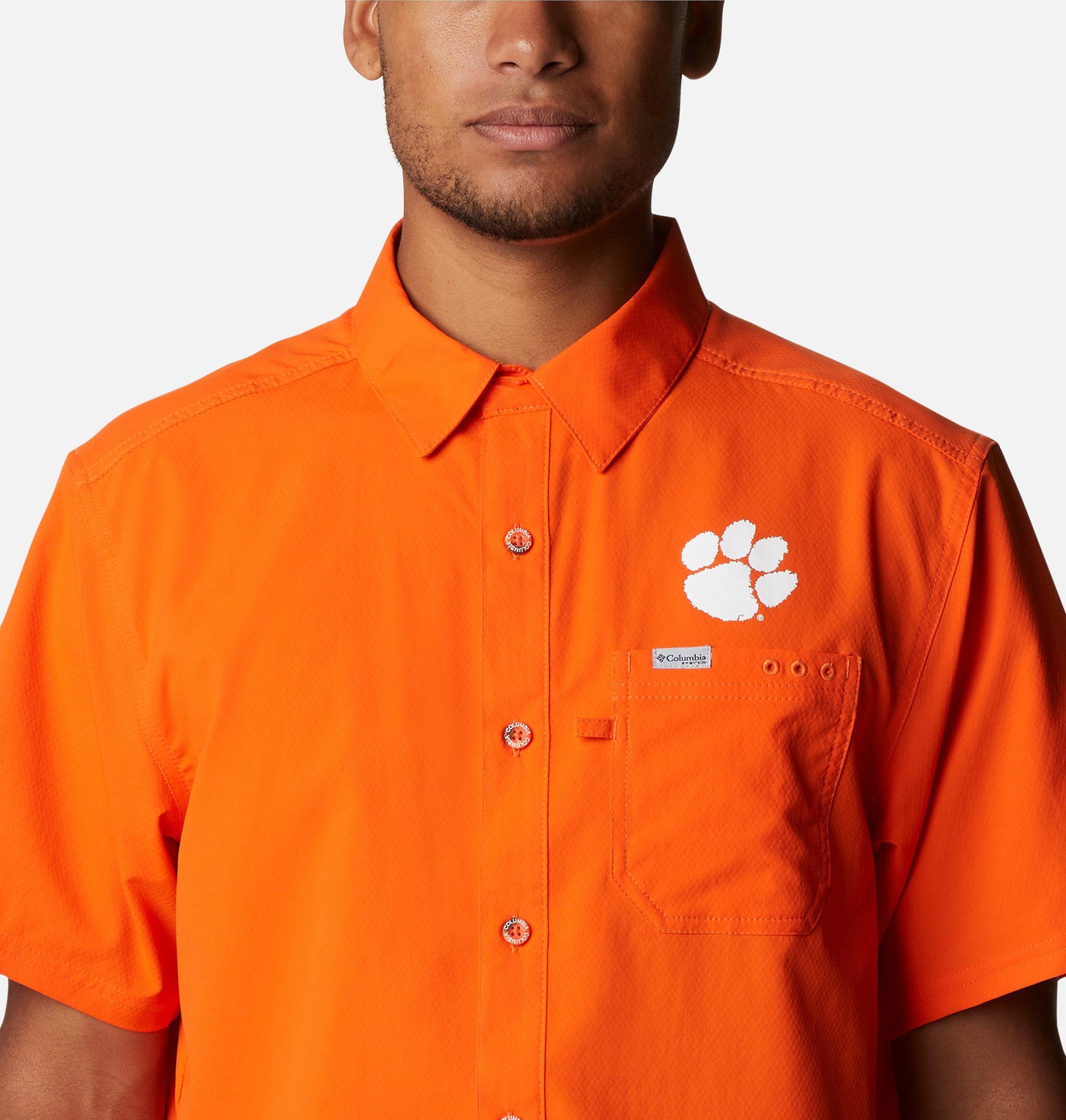 herre collegiate pfg slack tide camp-skjorte – clemson