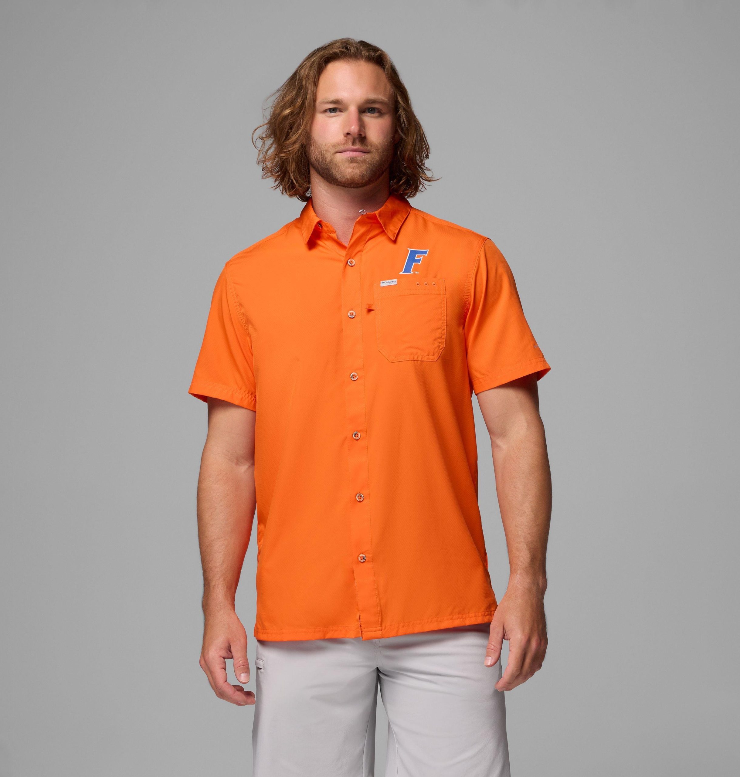 herre collegiate pfg slack tide camp-skjorte – florida