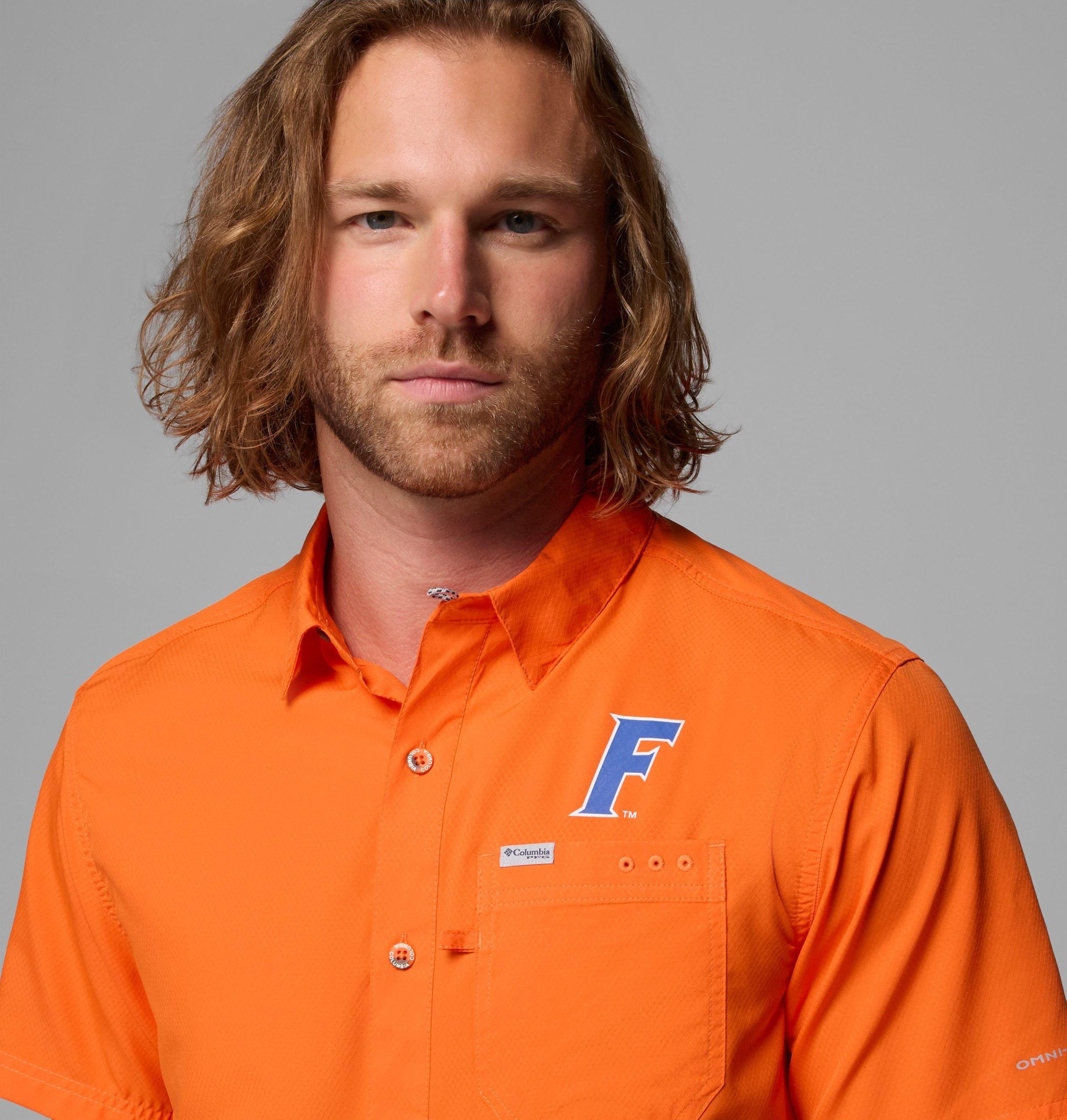 herre collegiate pfg slack tide camp-skjorte – florida