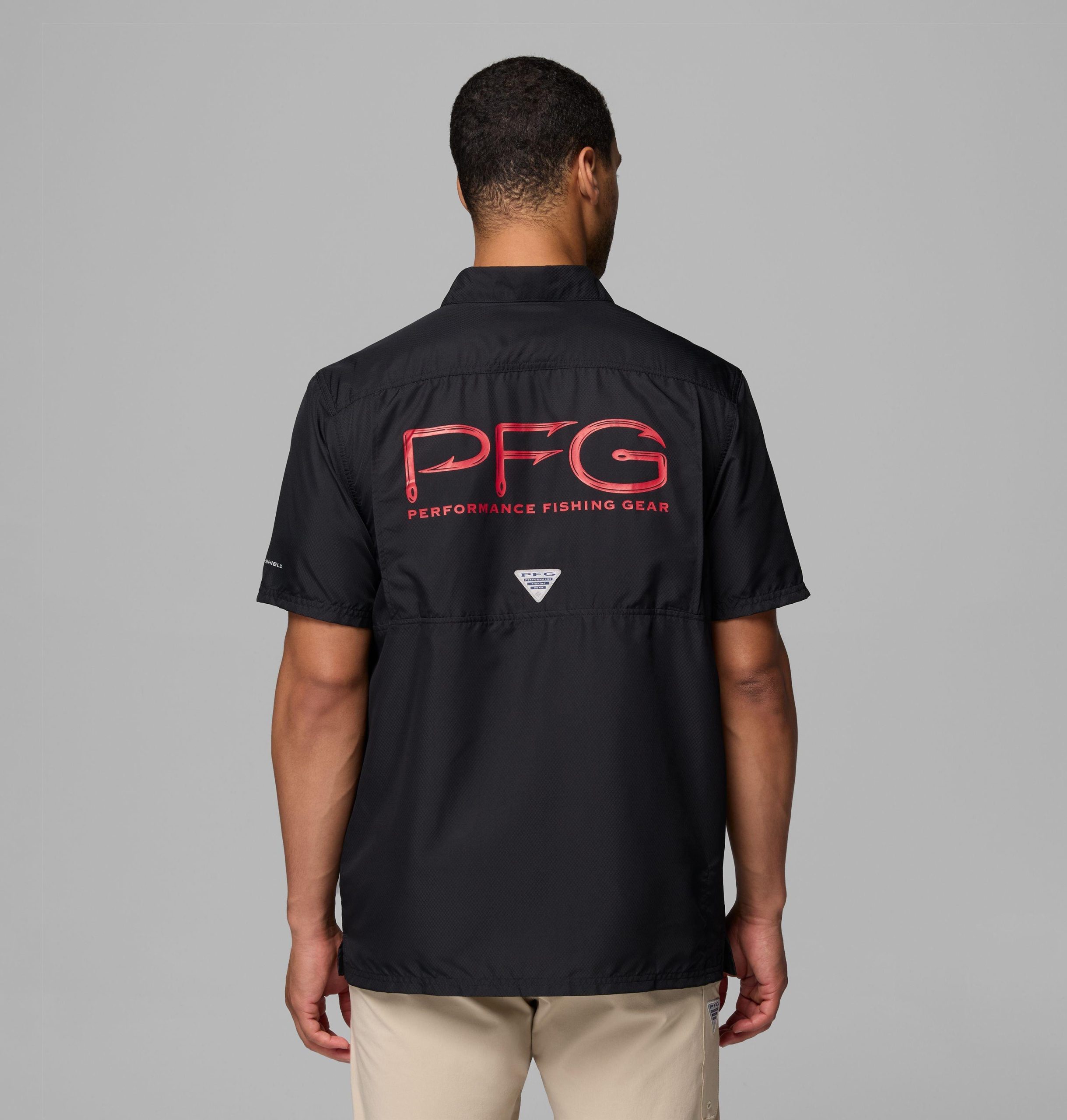 herre collegiate pfg slack tide camp-skjorte – georgia