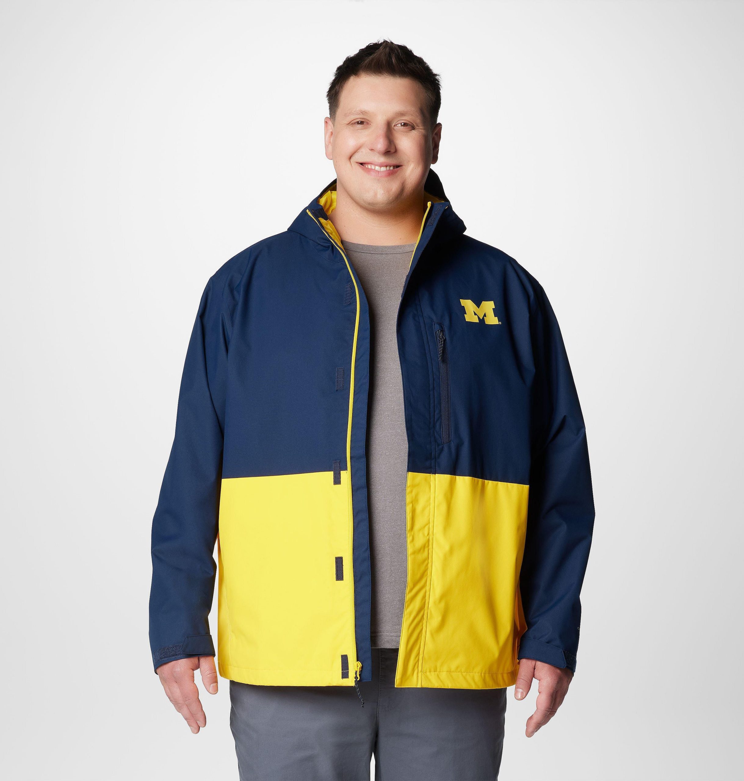 herre college field bound jakke – michigan – stor