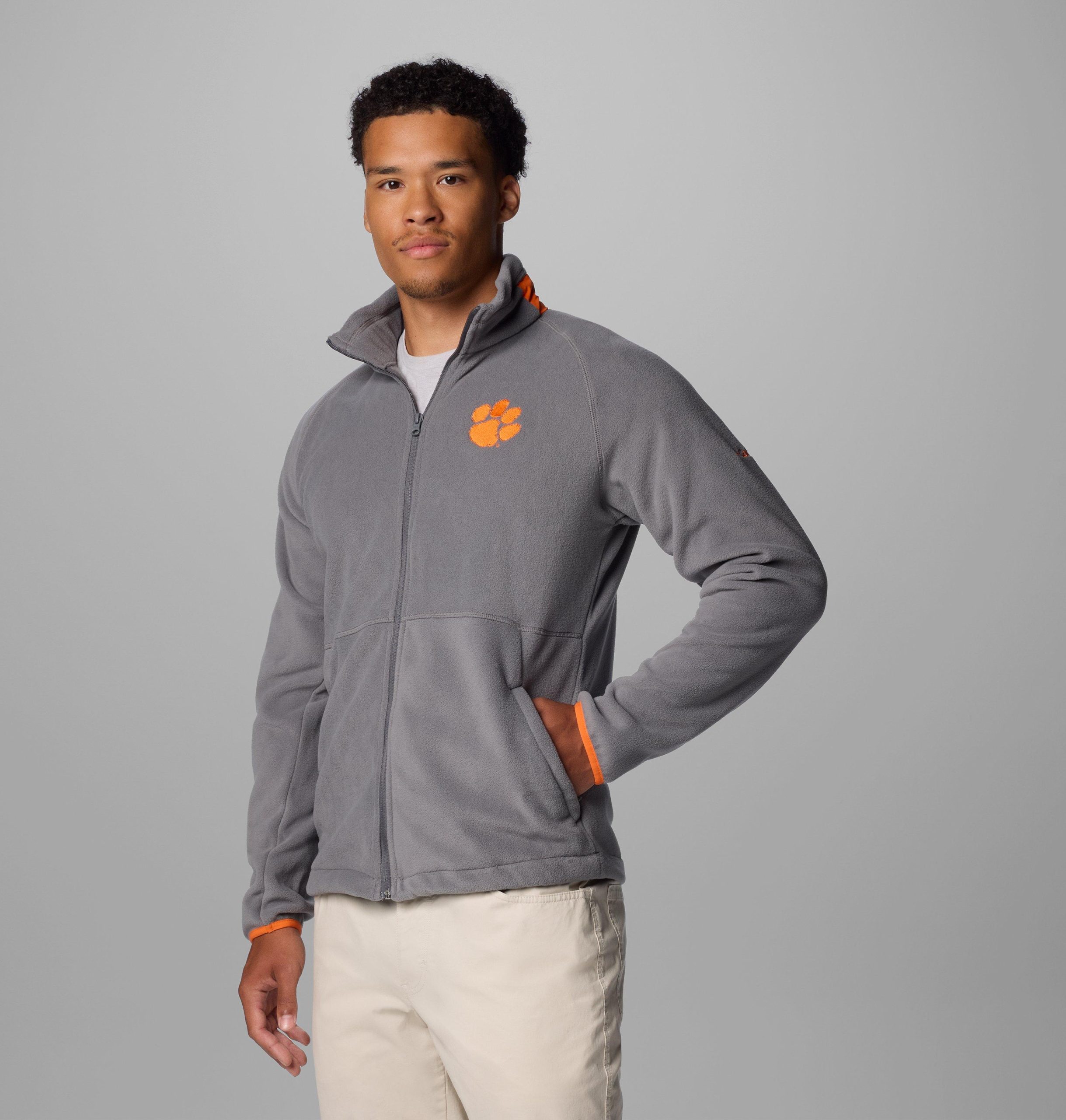 herre collegiate flanker iv fleecejakke – clemson