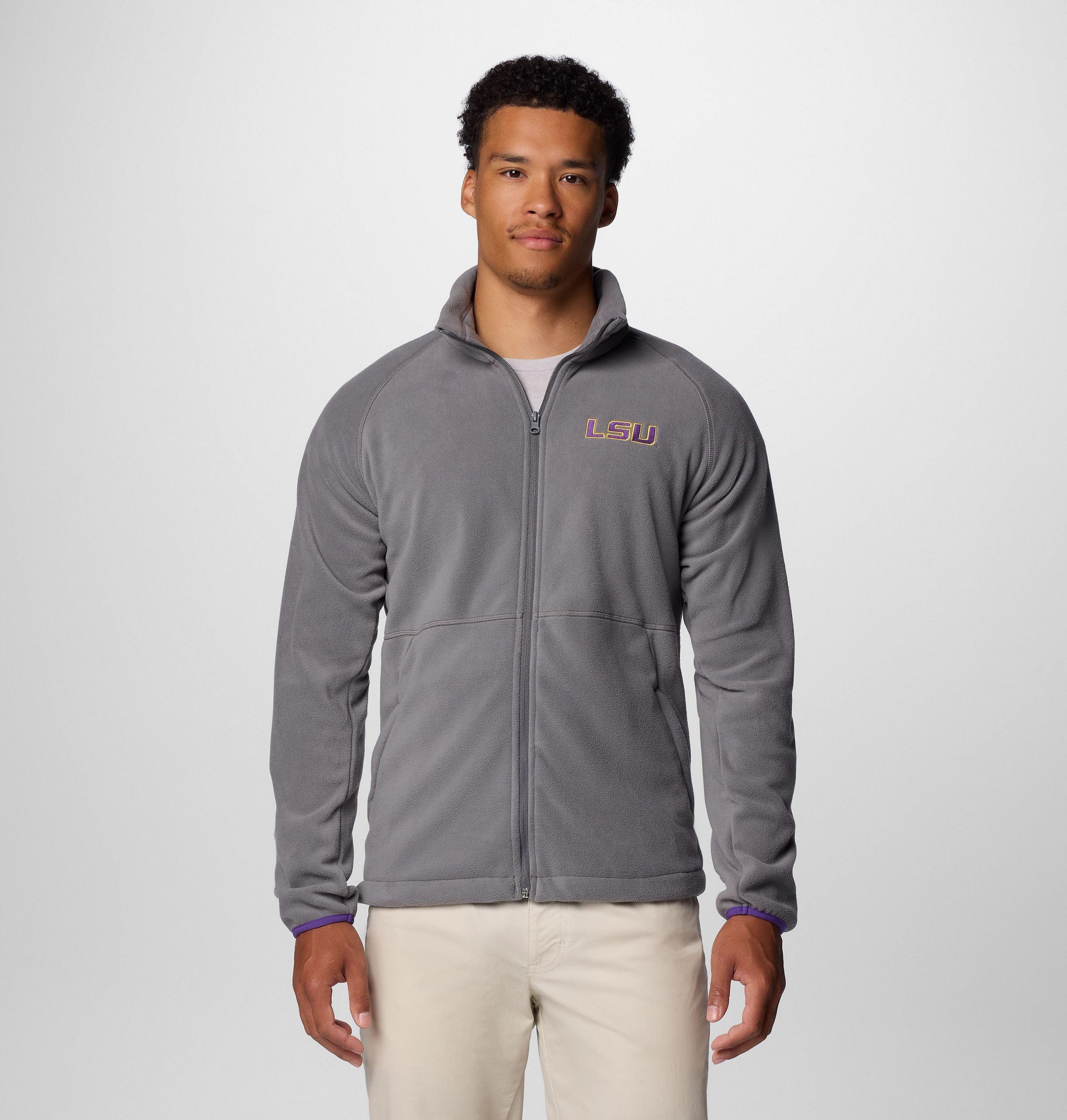 herre collegiate flanker iv fleecejakke – lsu