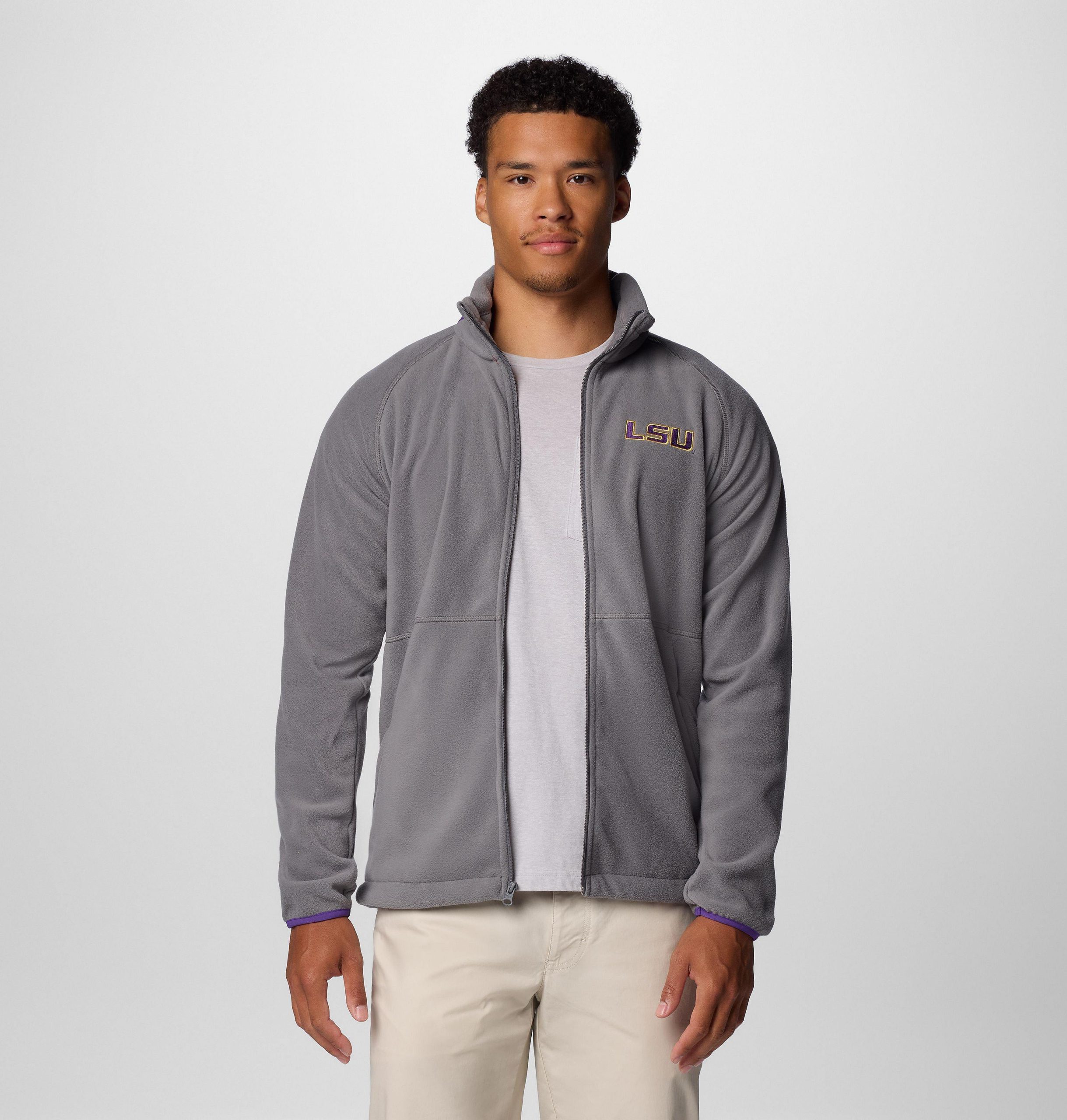 herre collegiate flanker iv fleecejakke – lsu