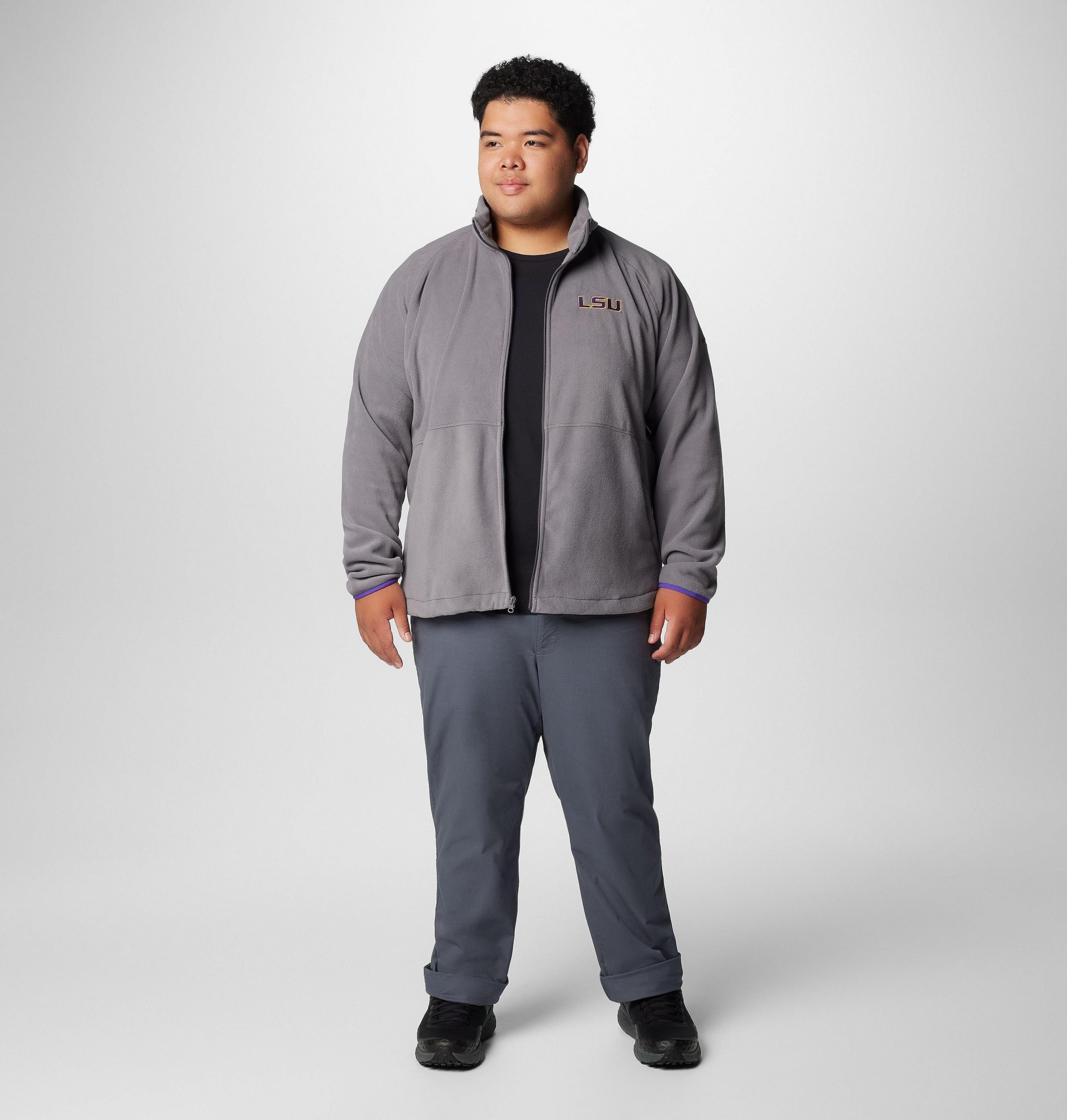 herre collegiate flanker iv fleecejakke – stor – lsu