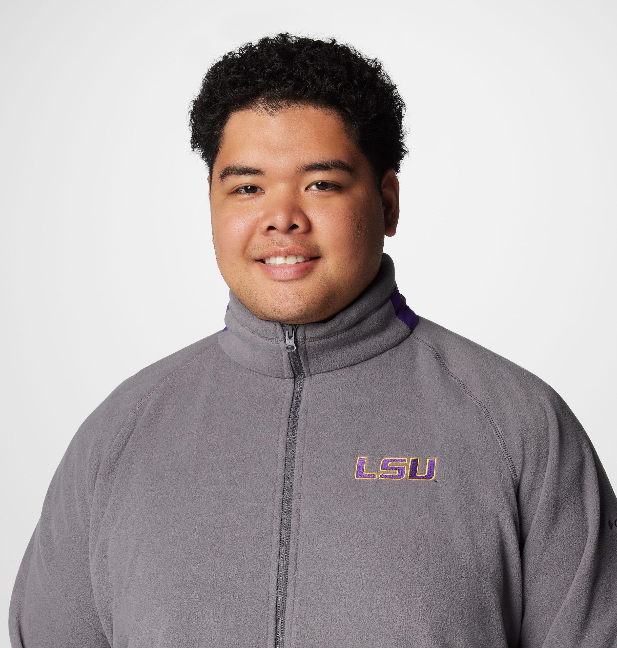 herre collegiate flanker iv fleecejakke – stor – lsu