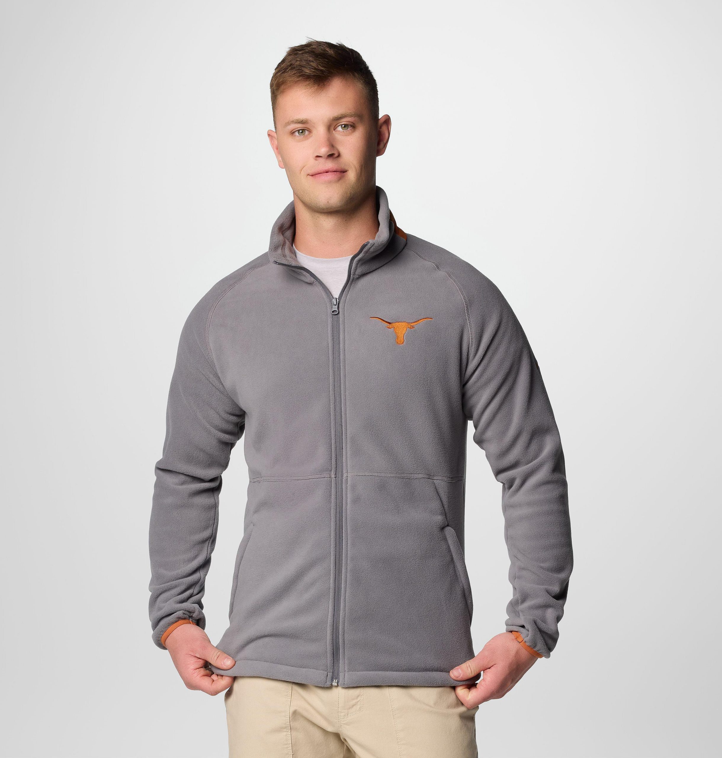 herre collegiate flanker iv fleecejakke – texas – tall