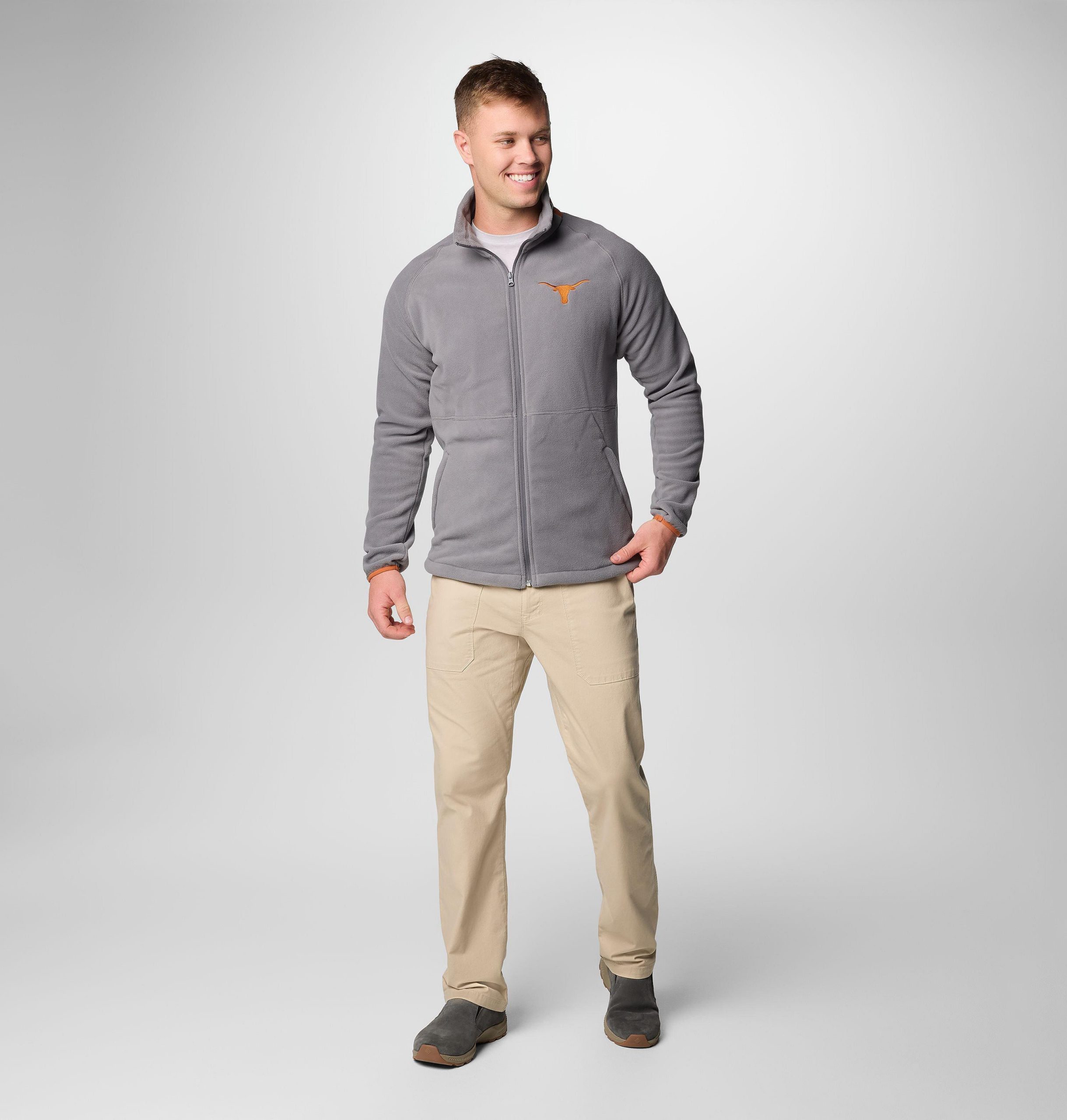 herre collegiate flanker iv fleecejakke – texas – tall