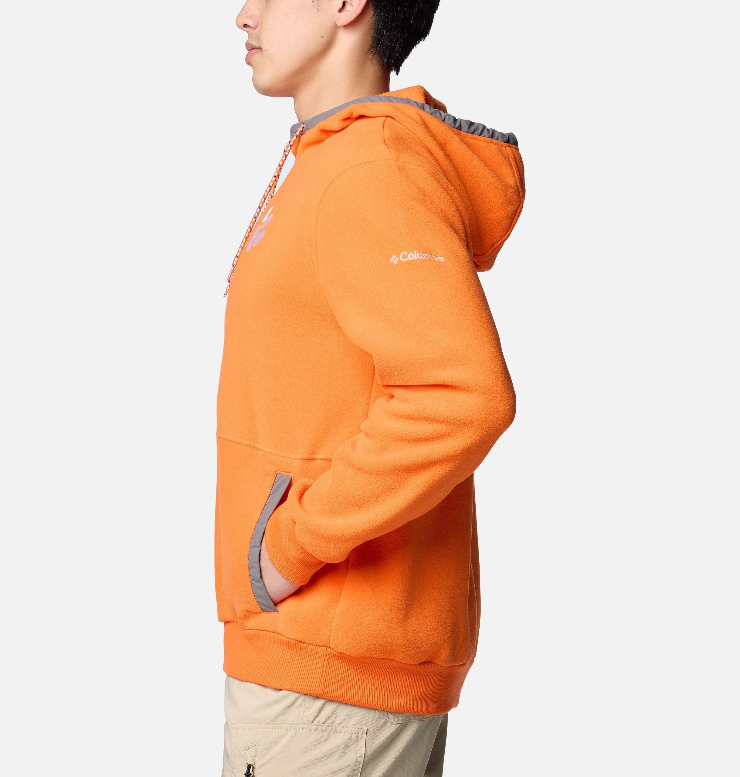 herre collegiate flanker fleece hettegenser – clemson