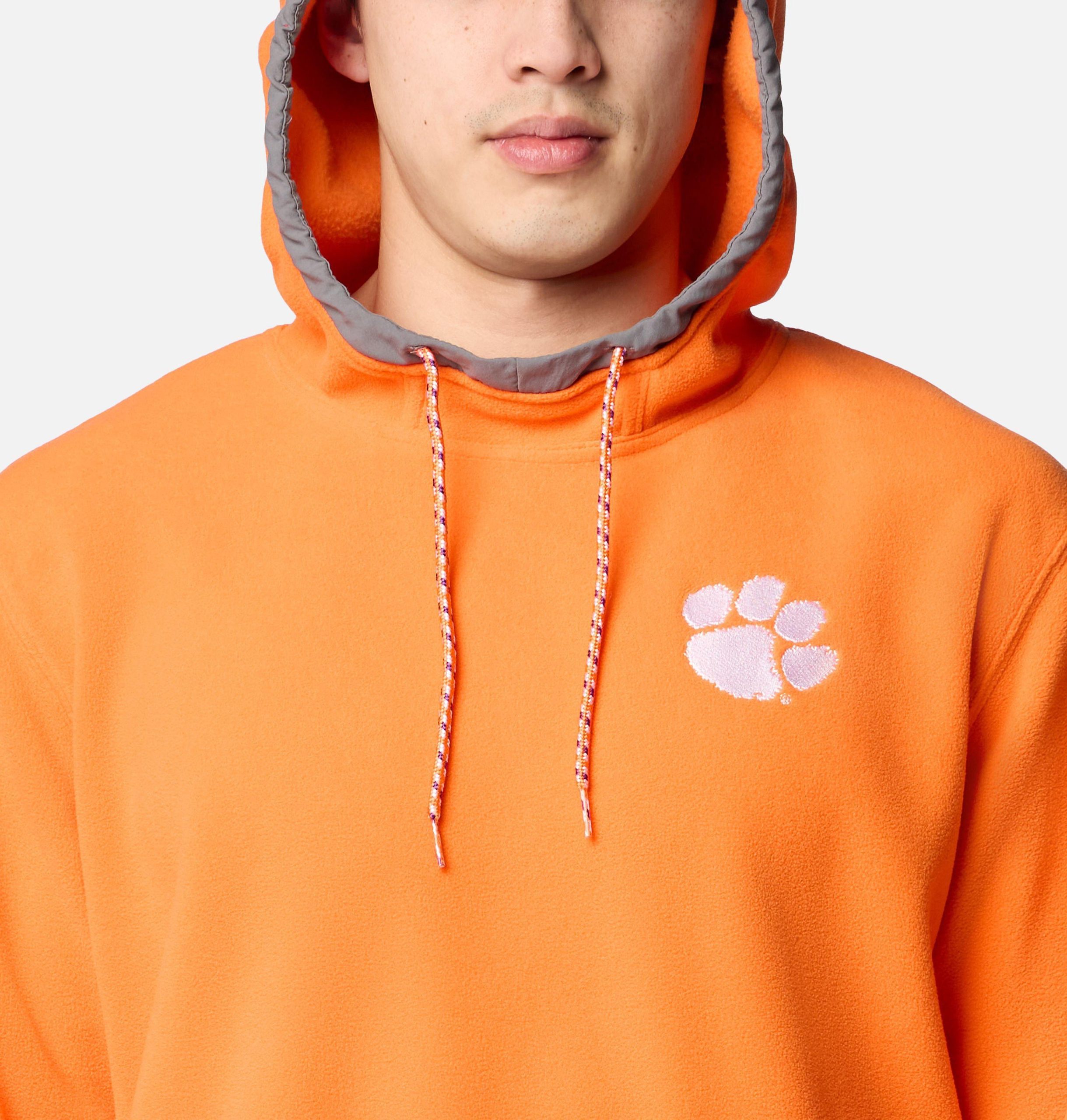 herre collegiate flanker fleece hettegenser – clemson