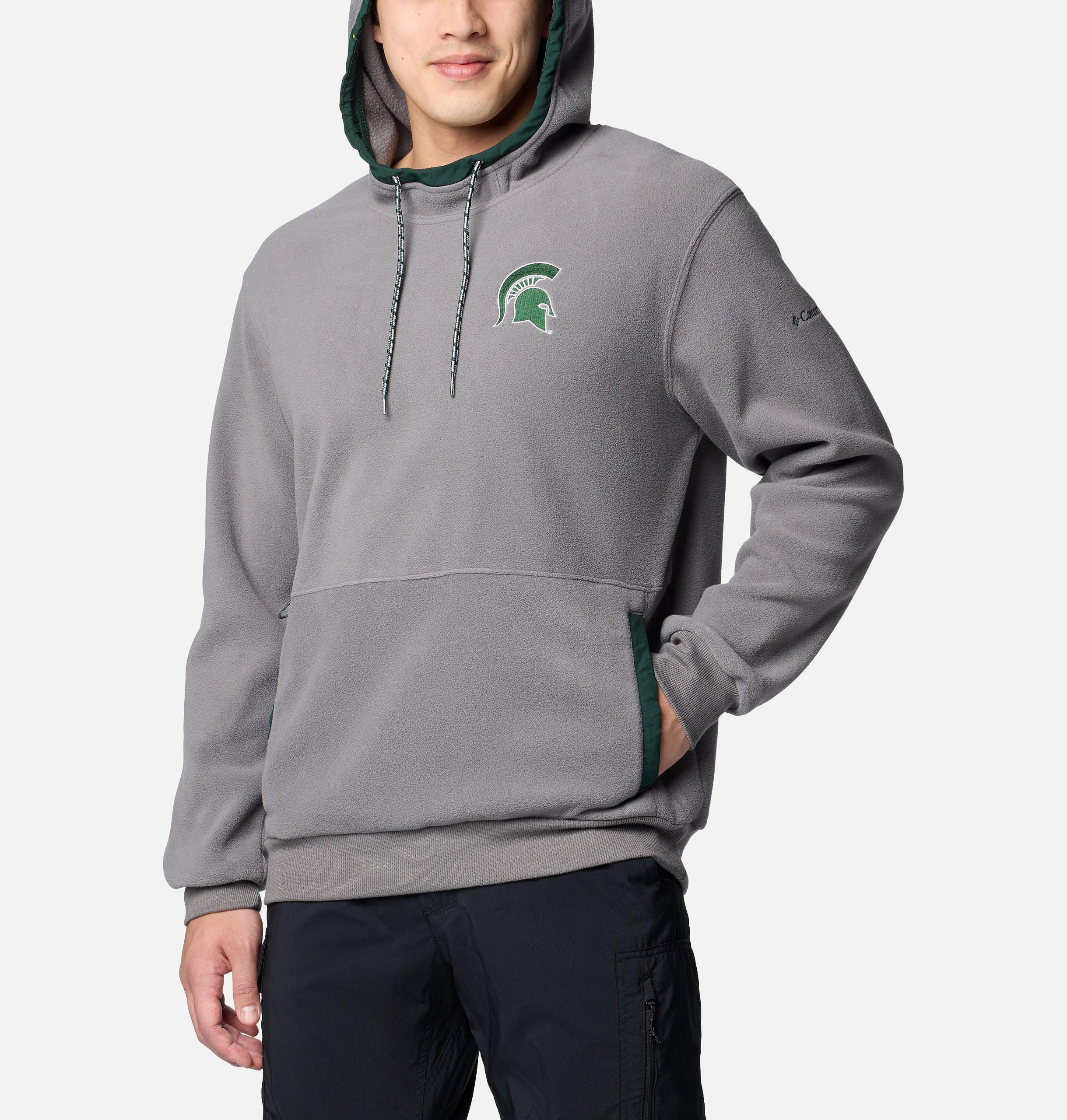 herre collegiate flanker fleece hettegenser – michigan state