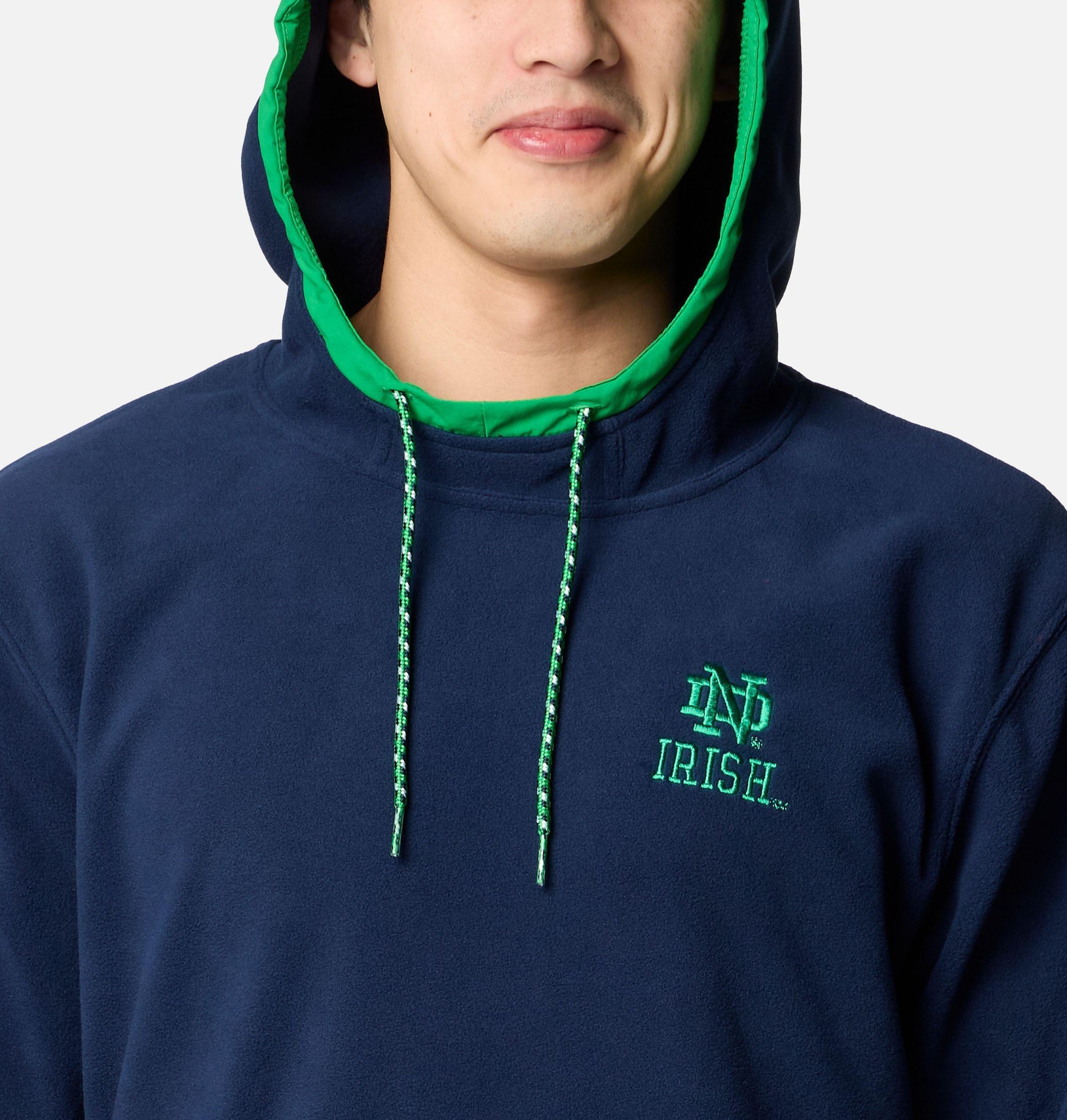 herre college flanker fleece hettegenser - notre dame