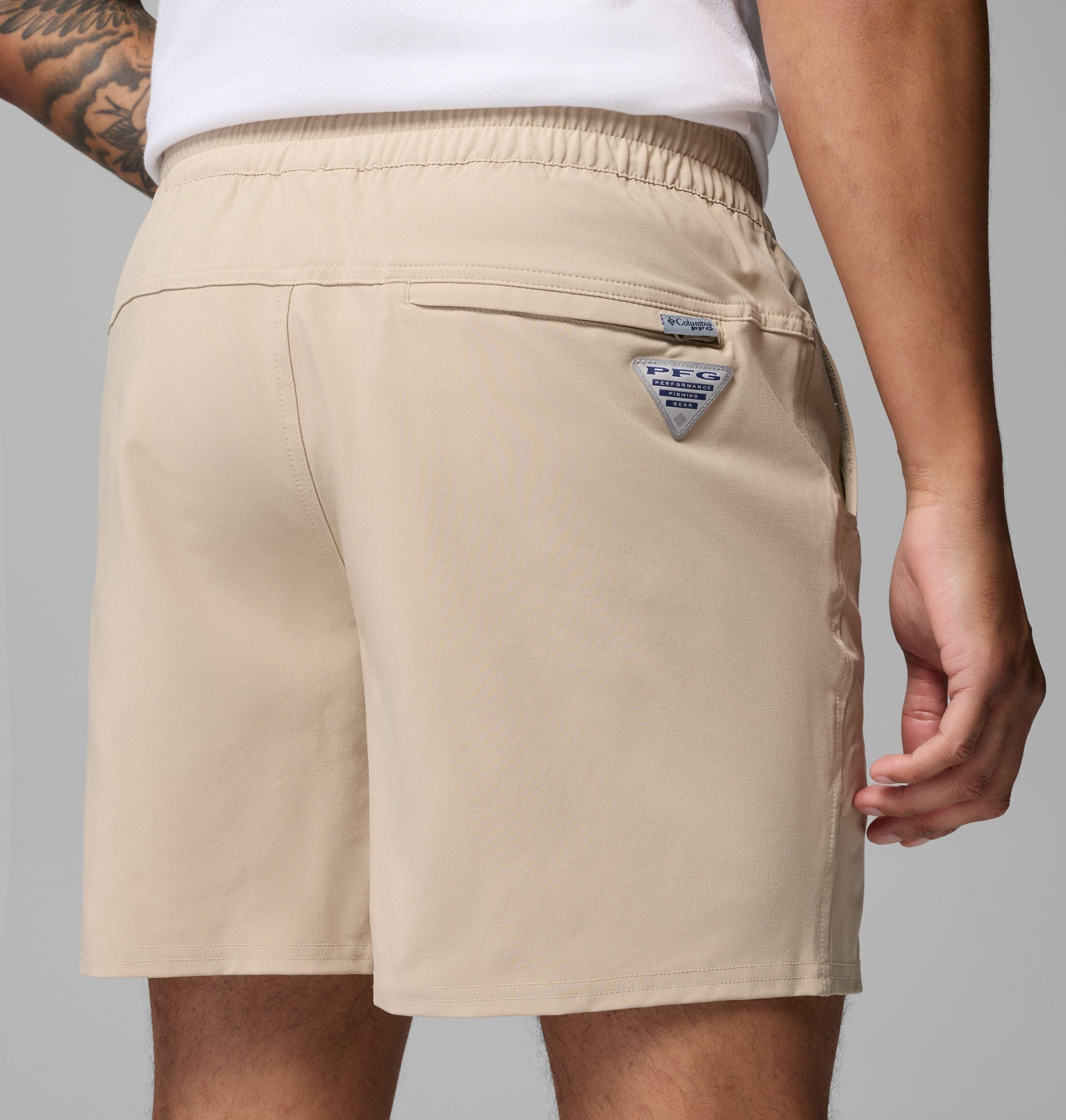 herre collegiate pfg terminal roamer stretch shorts – lsu