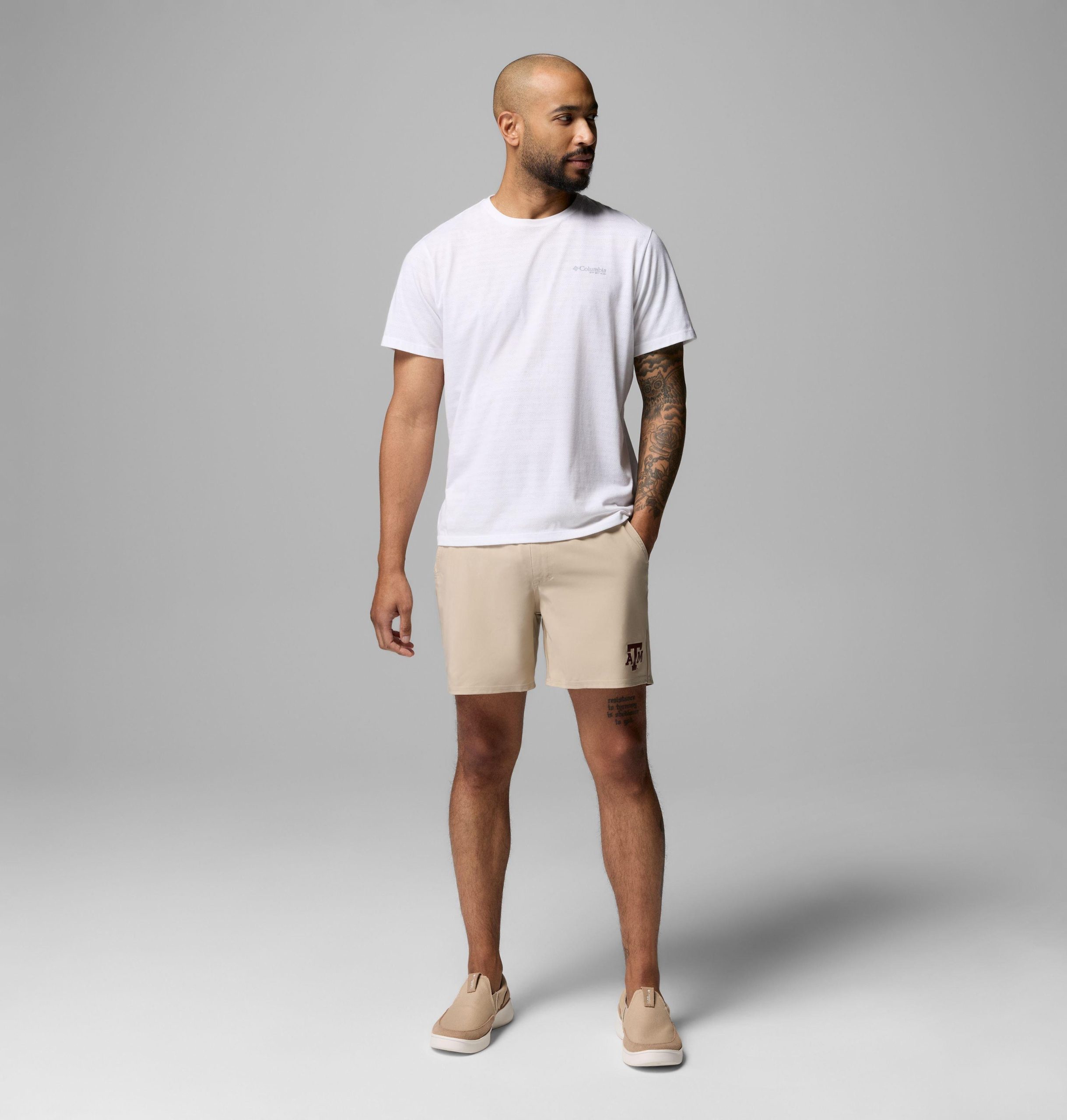 herre collegiate pfg terminal roamer stretch shorts – texas am