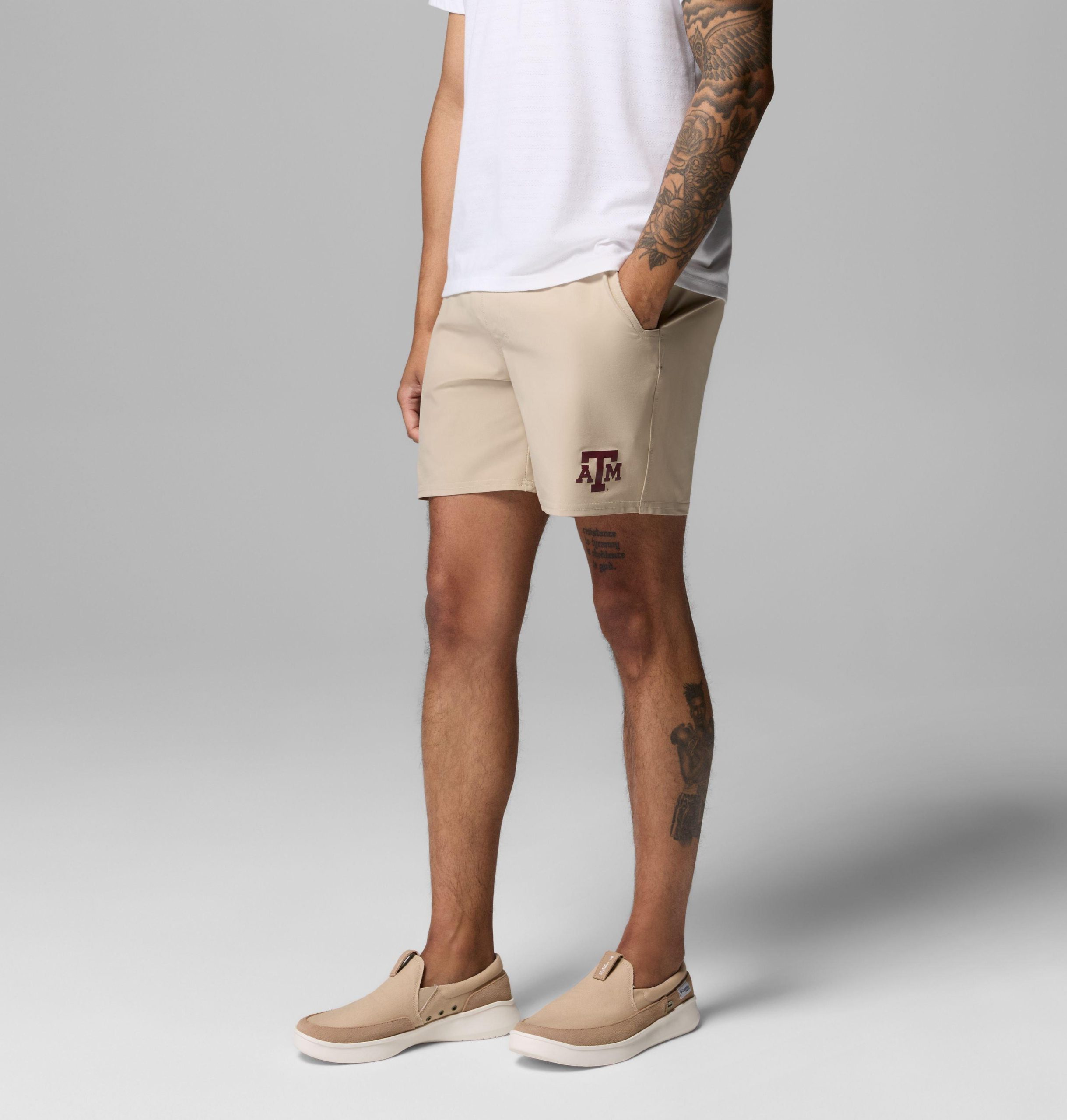 herre collegiate pfg terminal roamer stretch shorts – texas am
