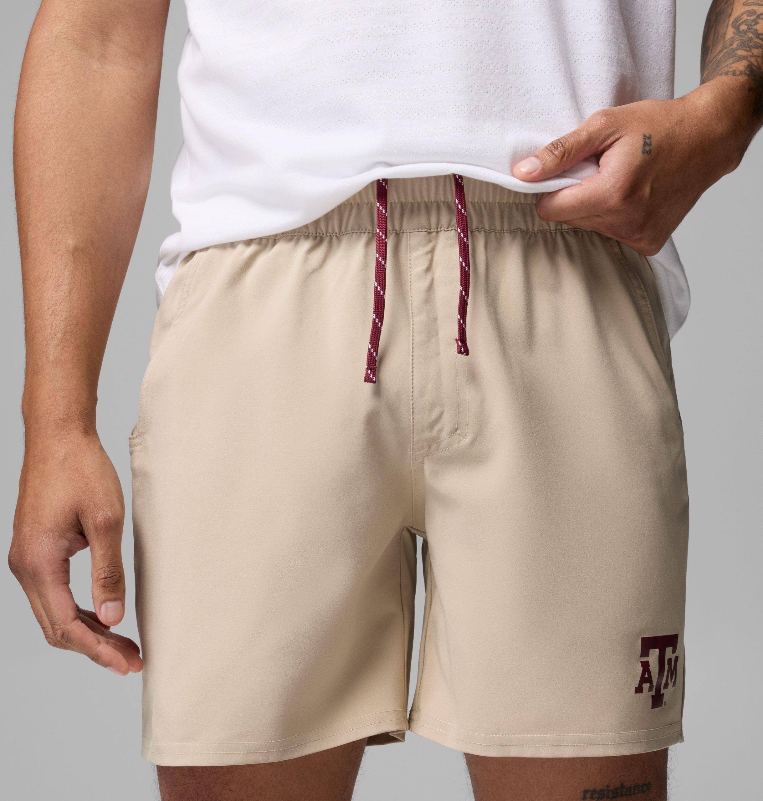 herre collegiate pfg terminal roamer stretch shorts – texas am