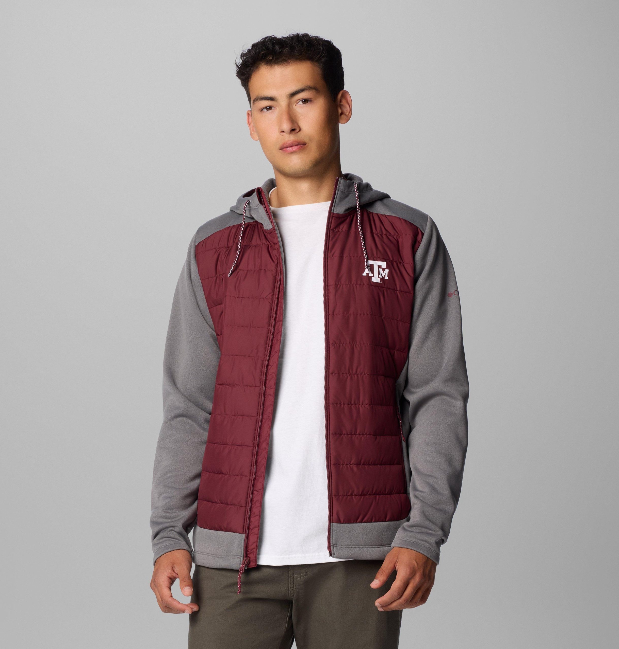 herre collegiate out-shield hybrid hettegenser – texas am
