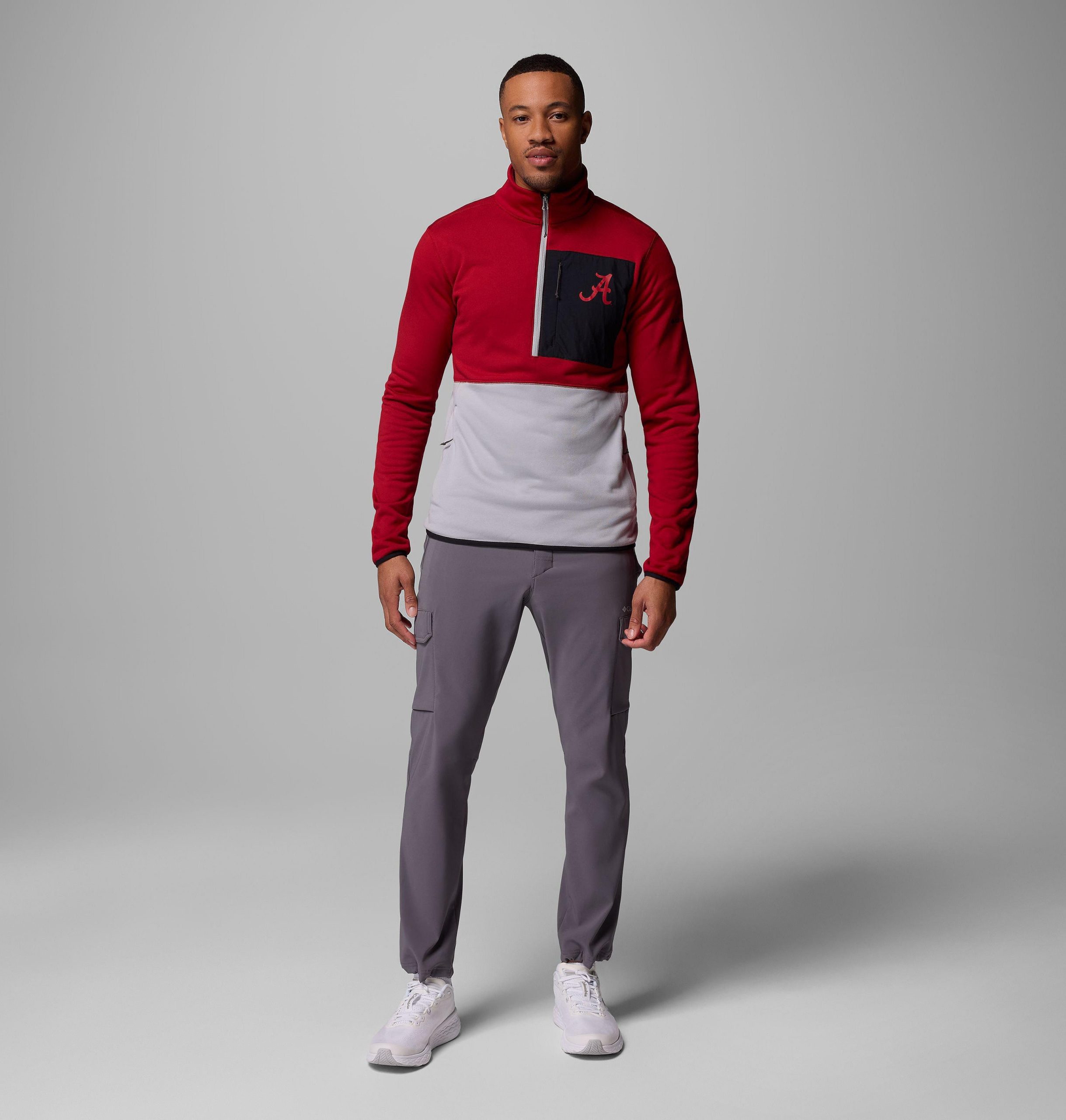 herre collegiate columbia hike half zip-jakke – alabama