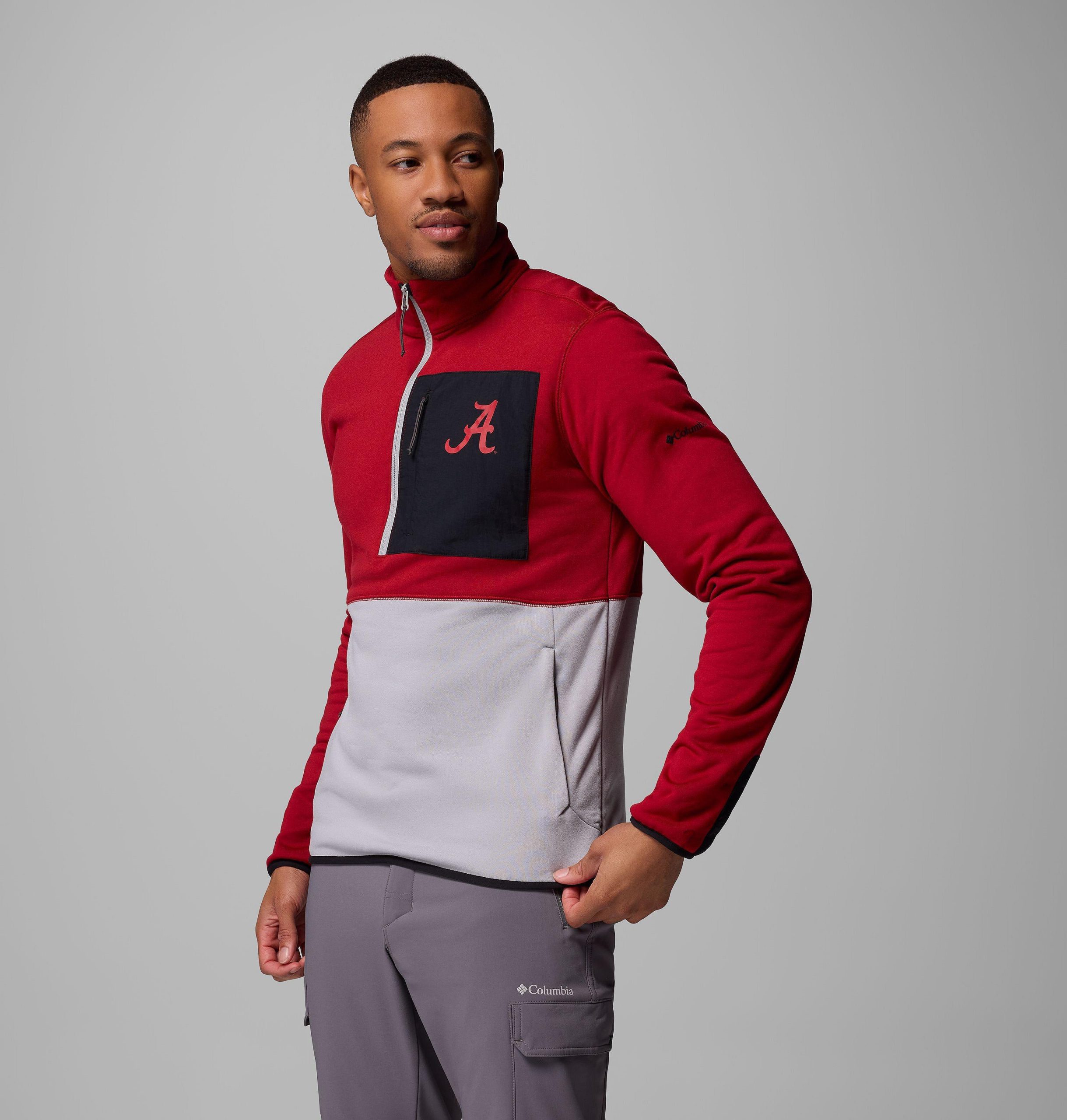 herre collegiate columbia hike half zip-jakke – alabama