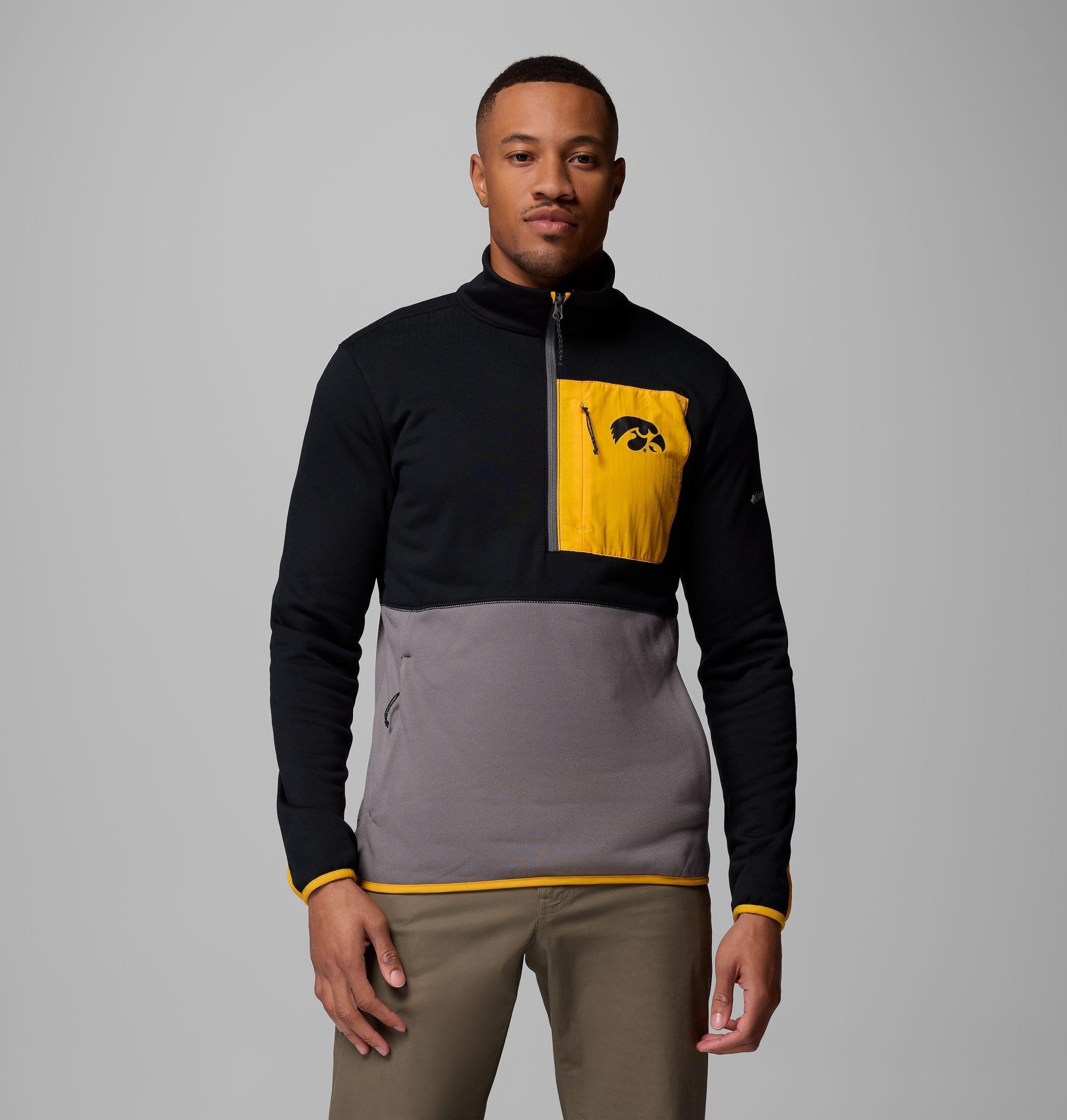 herre collegiate columbia hike half zip-jakke – iowa