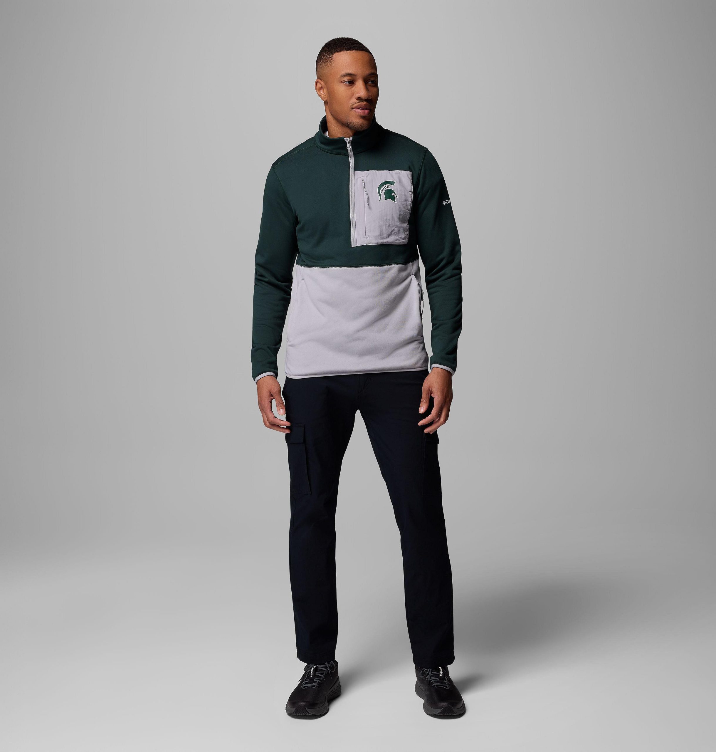 herre collegiate columbia hike half zip jakke – michigan state