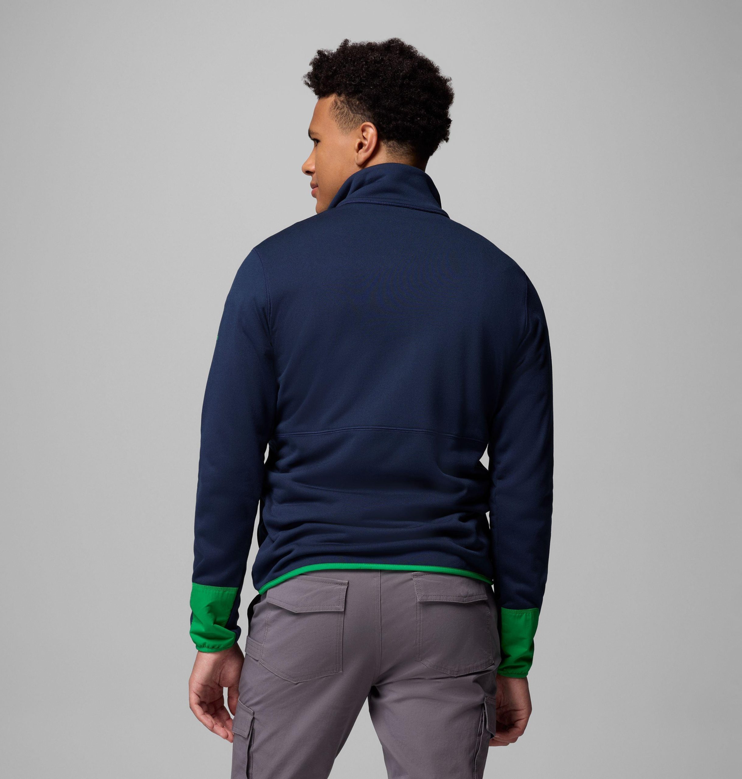 herre collegiate columbia hike half zip jakke - notre dame