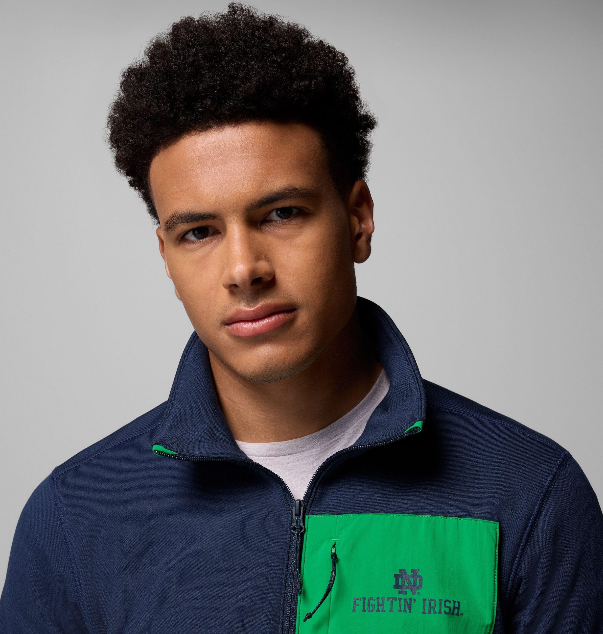 herre collegiate columbia hike half zip jakke - notre dame