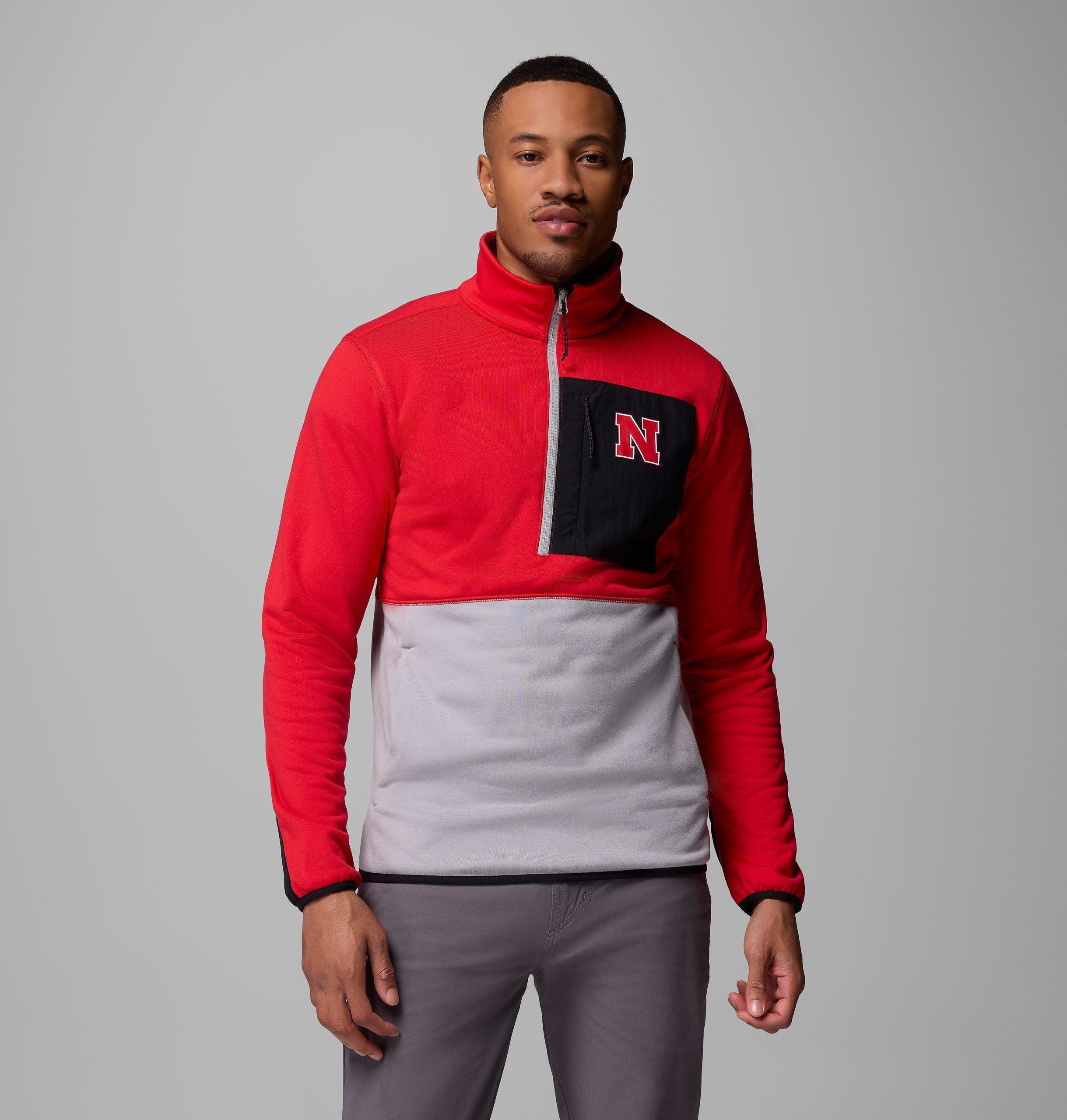 herre collegiate columbia hike half zip-jakke – nebraska