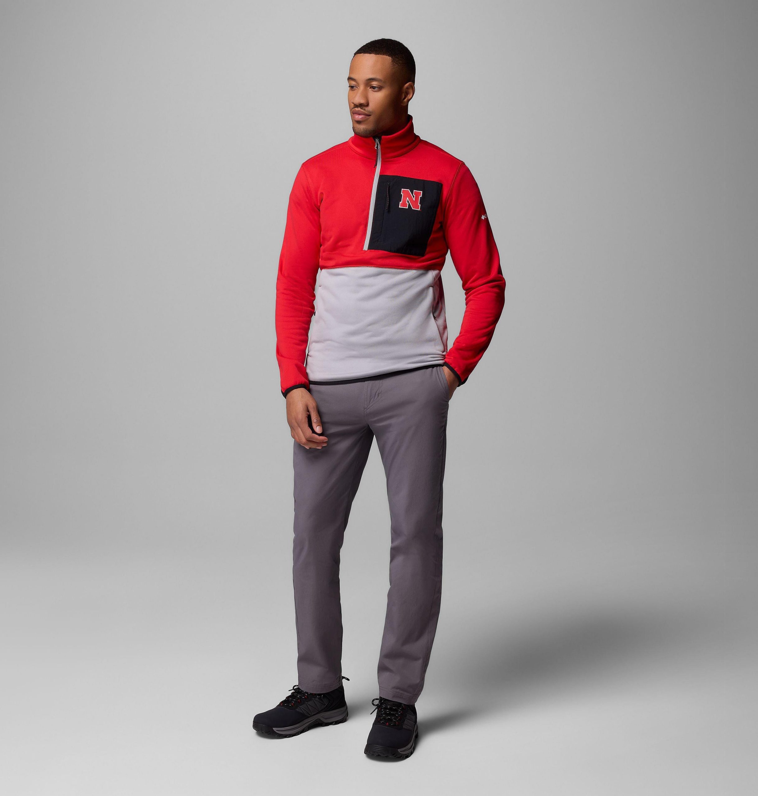 herre collegiate columbia hike half zip-jakke – nebraska