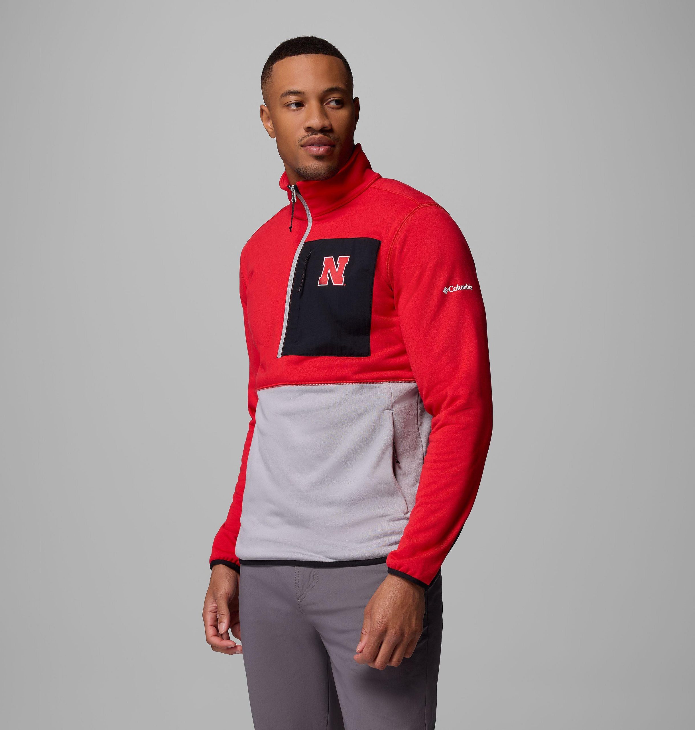 herre collegiate columbia hike half zip-jakke – nebraska
