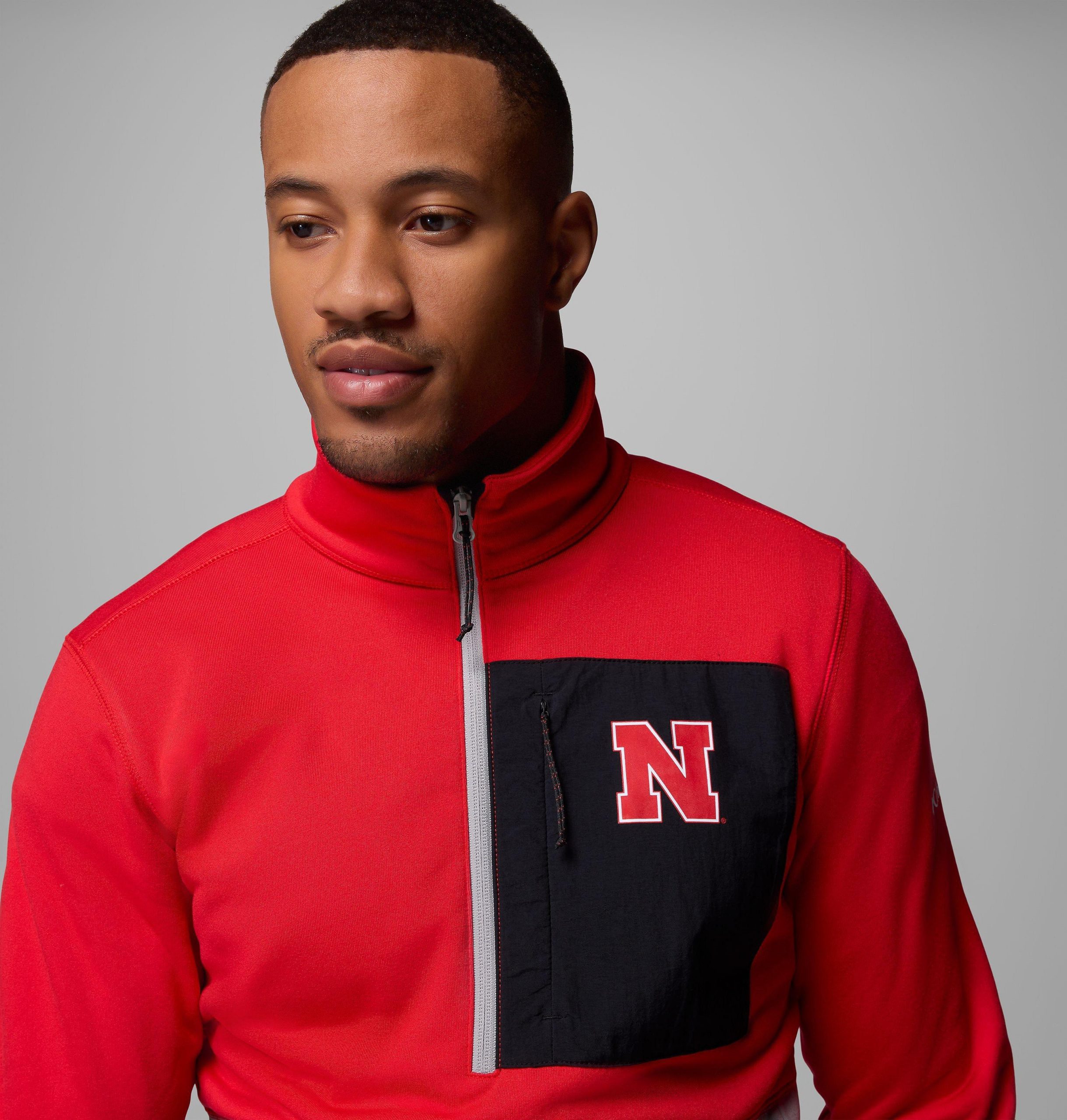 herre collegiate columbia hike half zip-jakke – nebraska