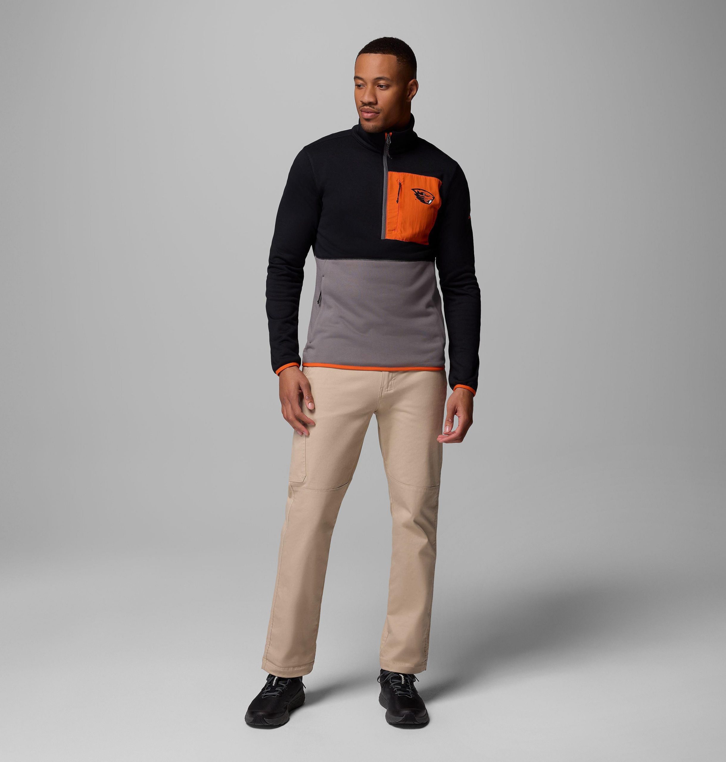 herre collegiate columbia hike half zip jakke – oregon state
