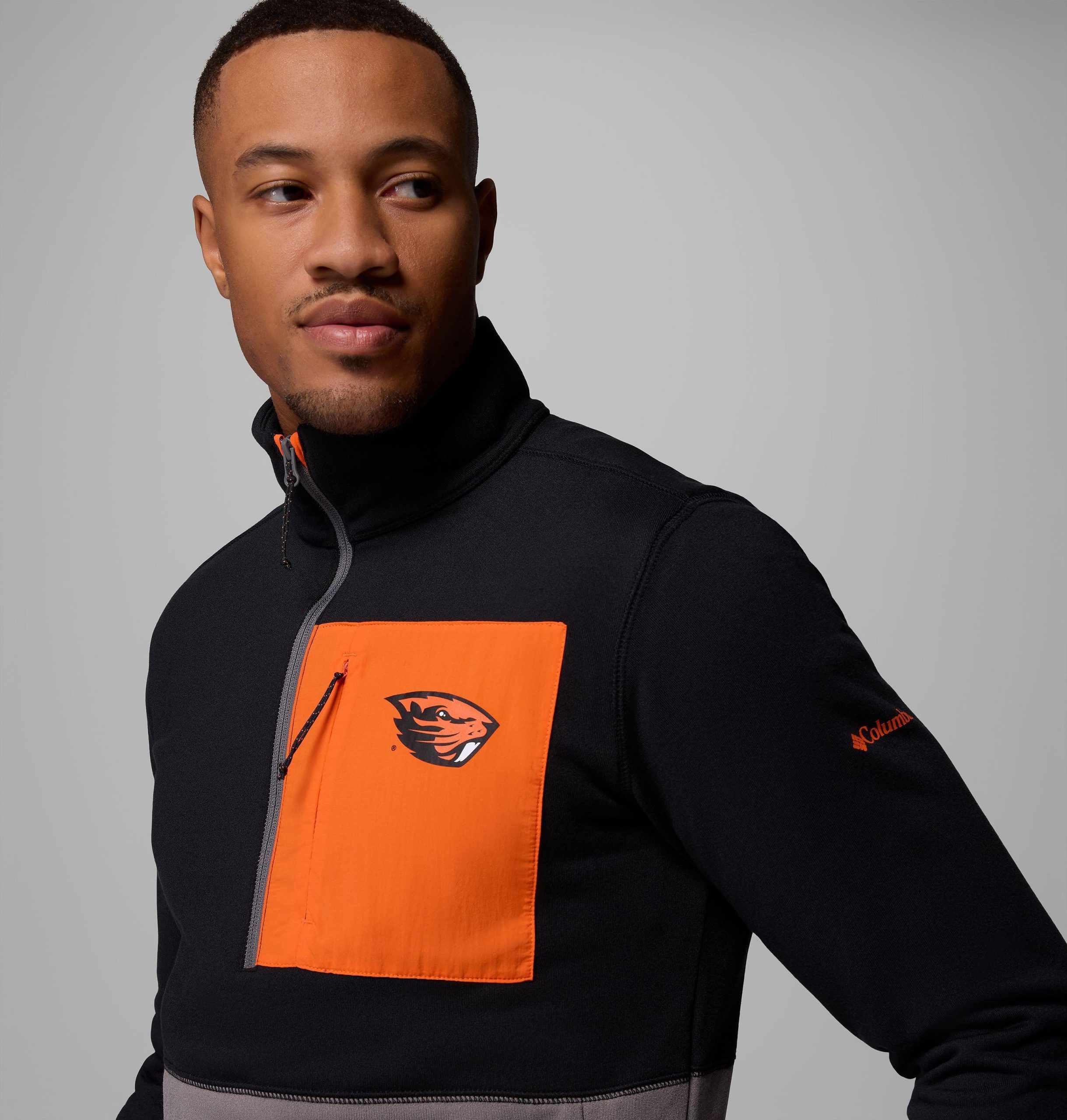 herre collegiate columbia hike half zip jakke – oregon state