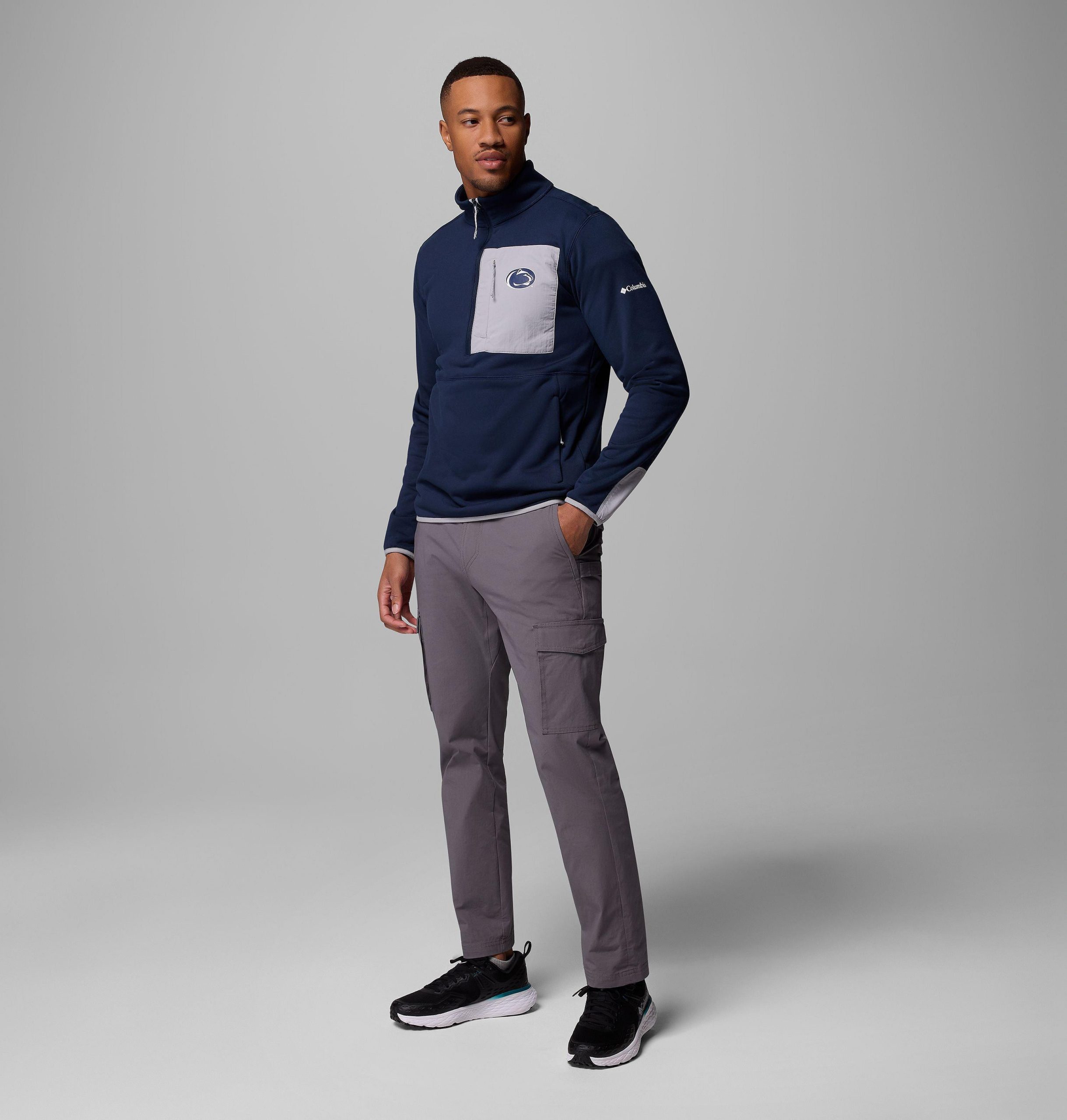 herre collegiate columbia hike half zip-jakke – penn state