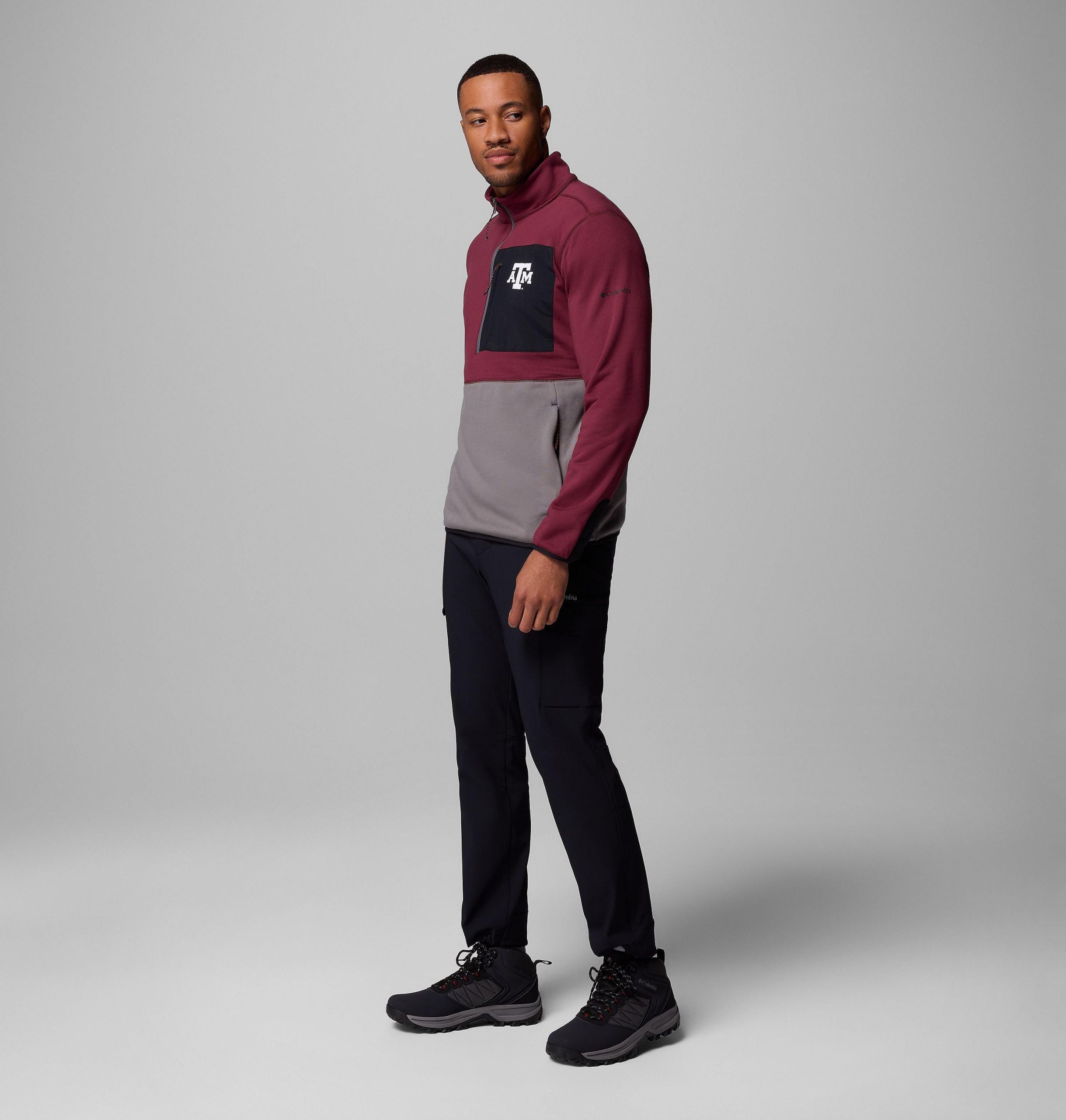 herre collegiate columbia hike half zip jakke – texas am