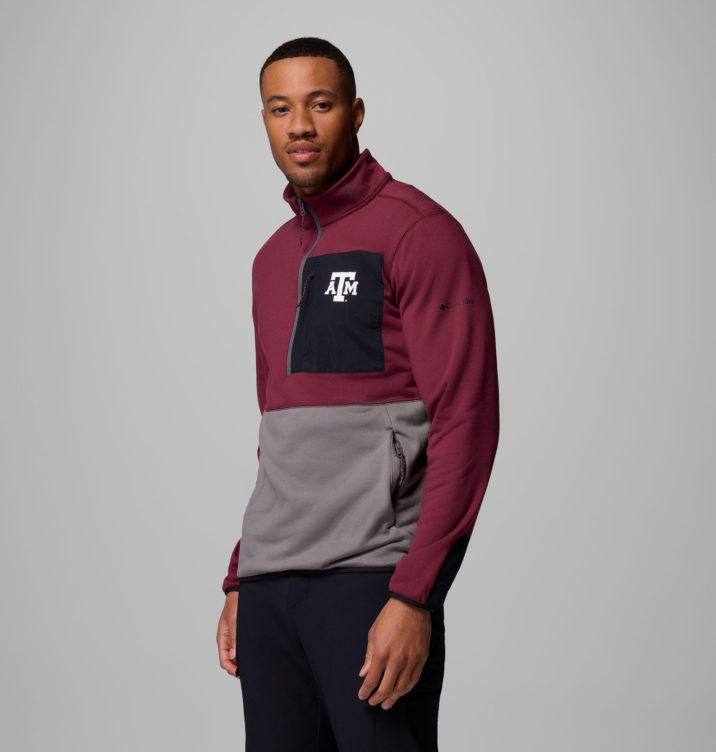 herre collegiate columbia hike half zip jakke – texas am