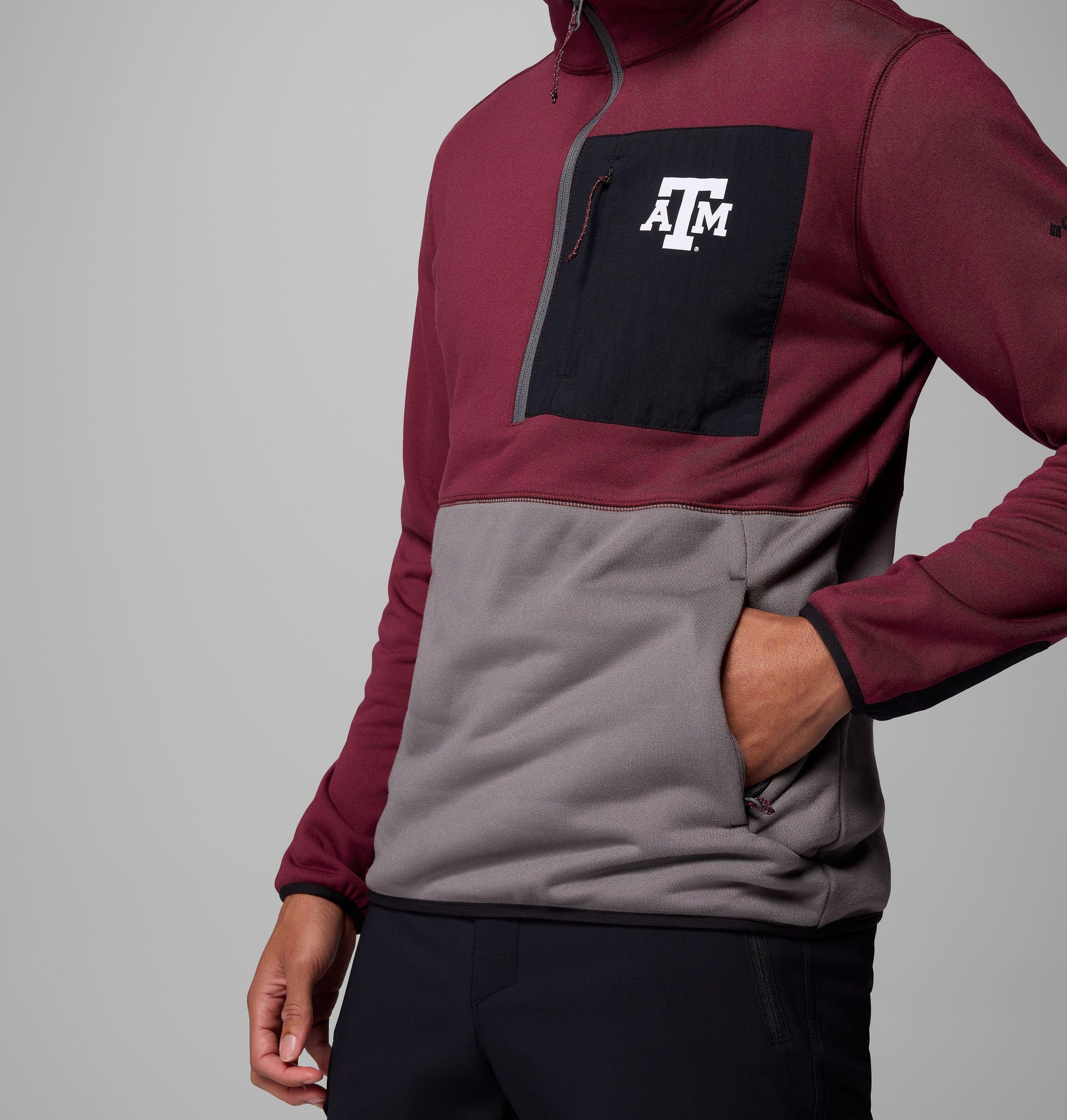 herre collegiate columbia hike half zip jakke – texas am