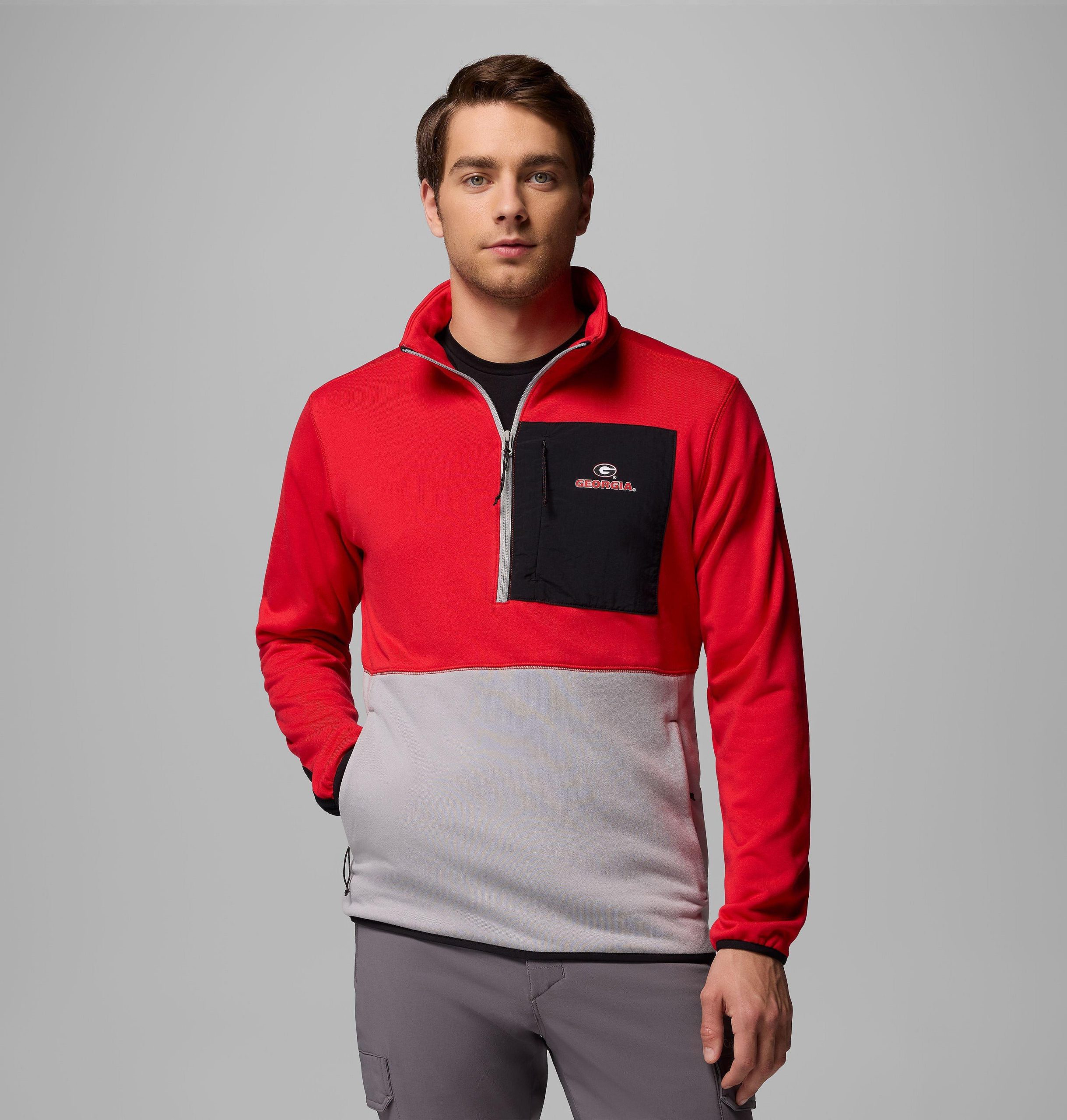 herre collegiate columbia hike half zip-jakke – georgia
