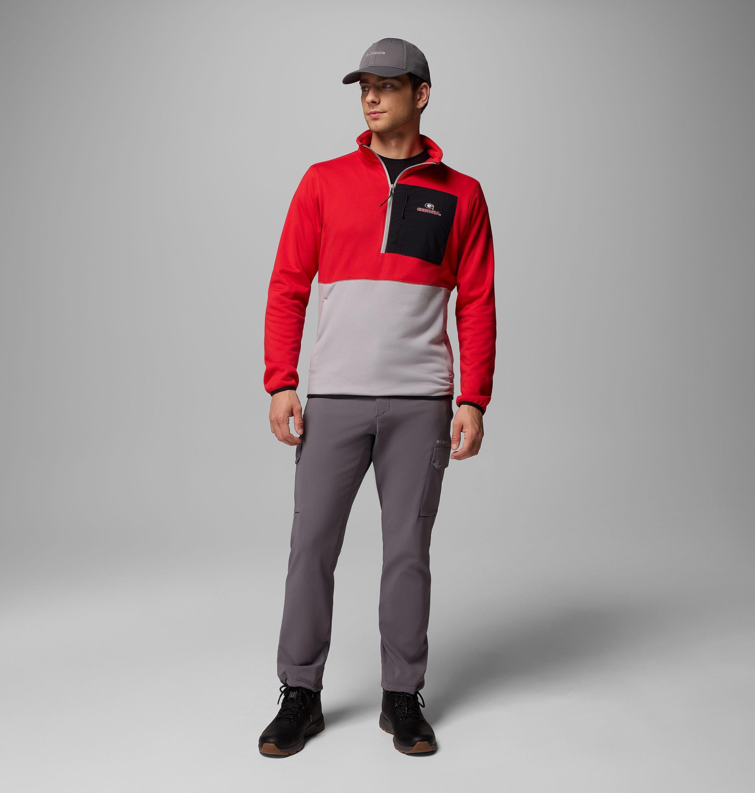 herre collegiate columbia hike half zip-jakke – georgia