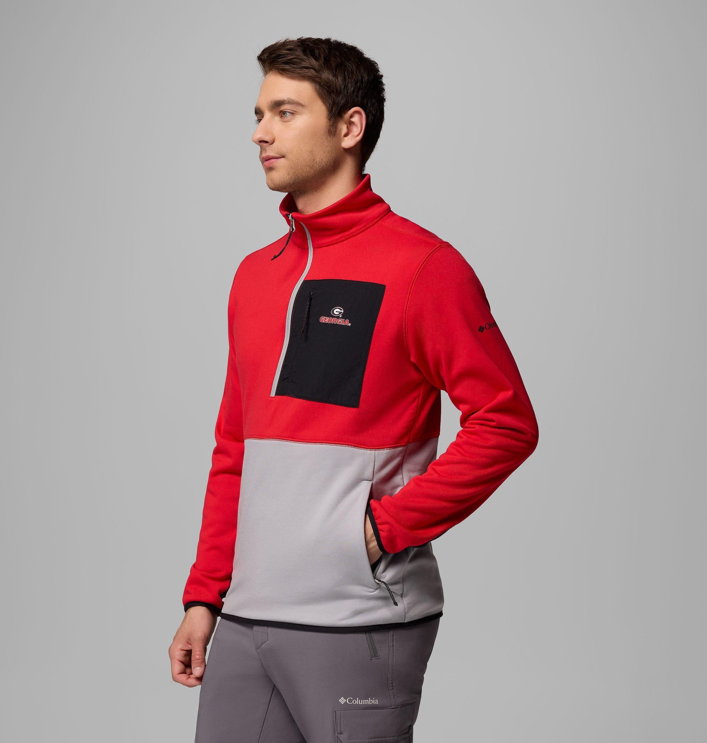 herre collegiate columbia hike half zip-jakke – georgia