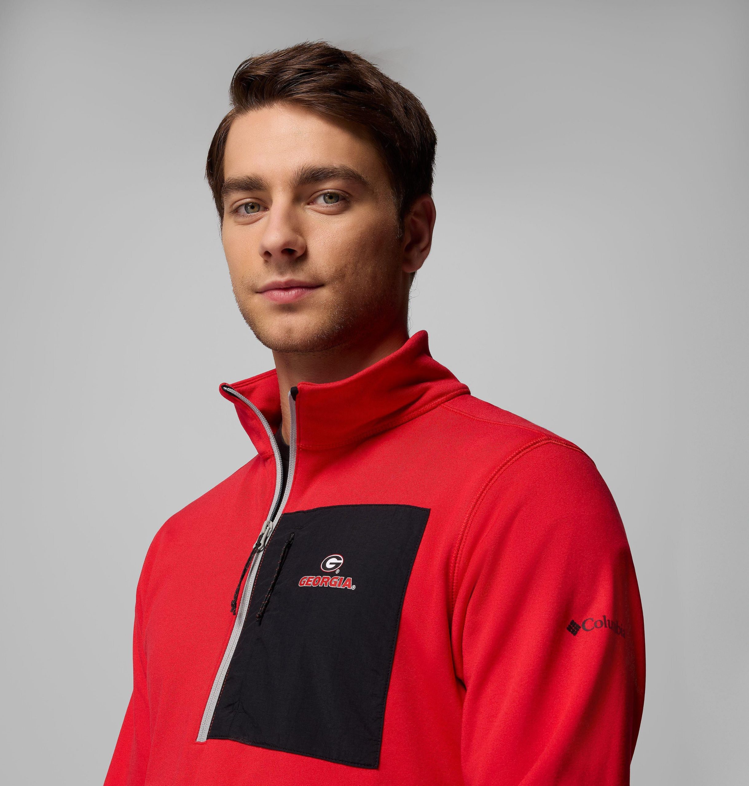 herre collegiate columbia hike half zip-jakke – georgia