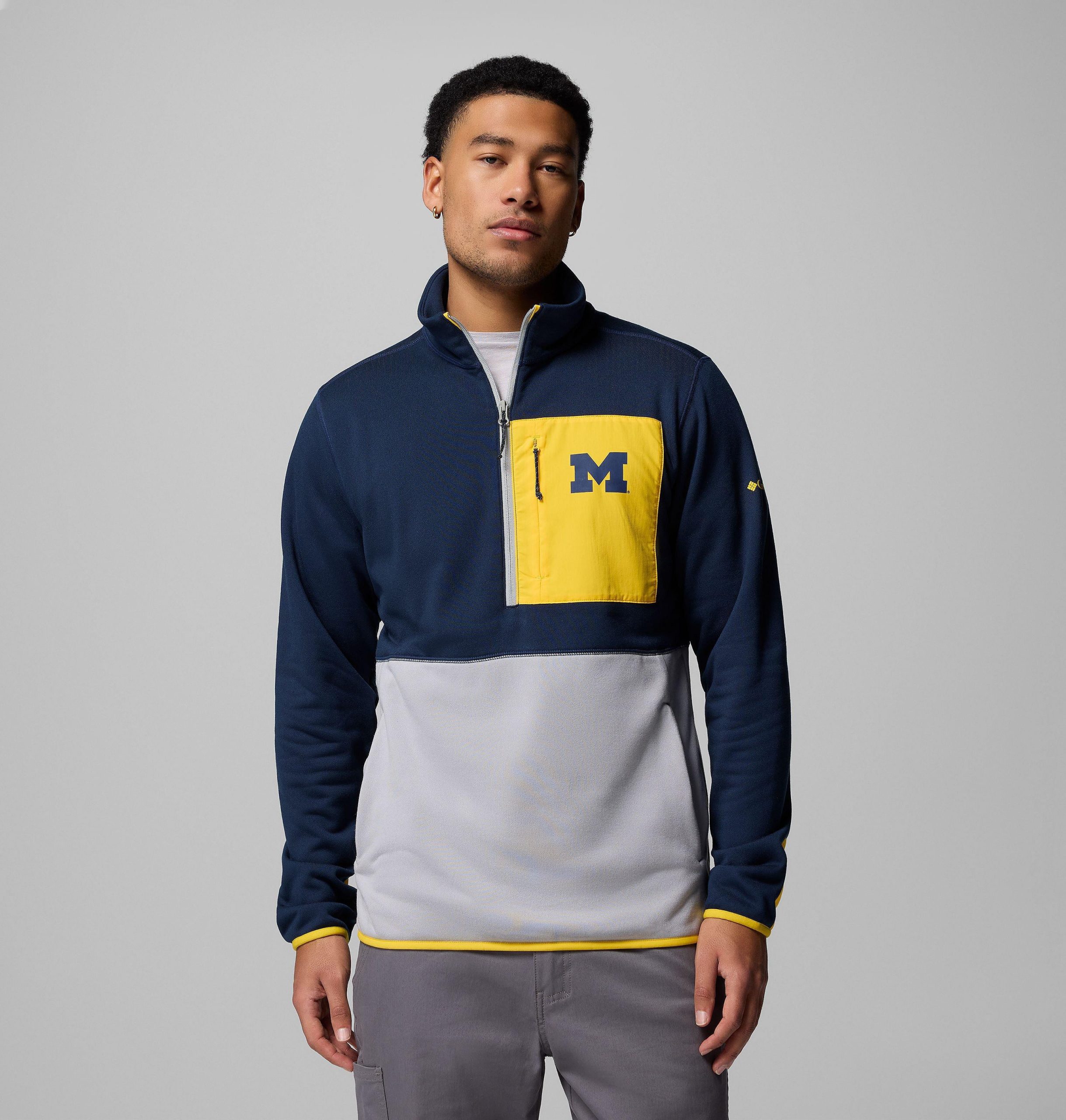 herre collegiate columbia hike half zip-jakke – michigan