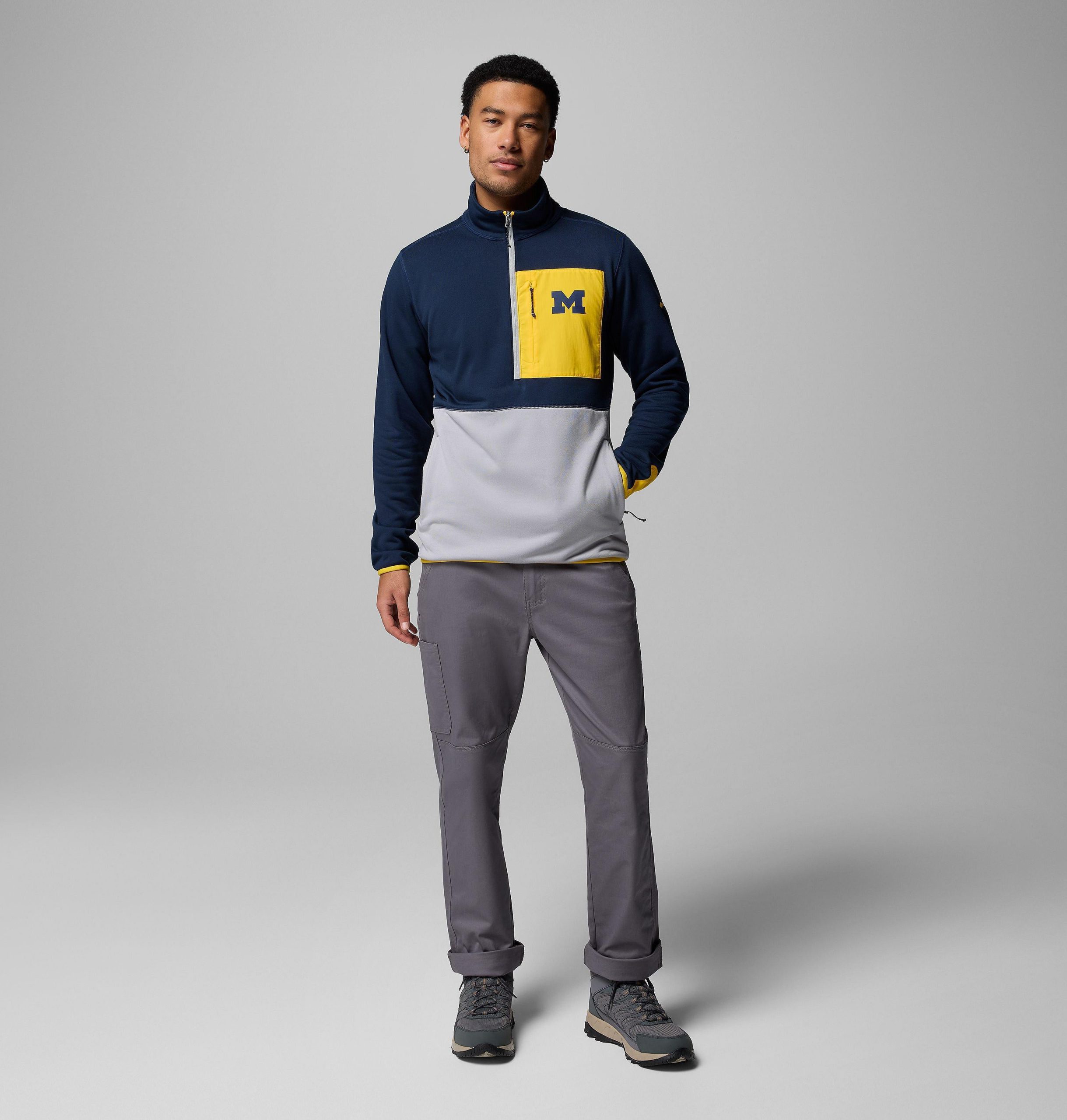 herre collegiate columbia hike half zip-jakke – michigan