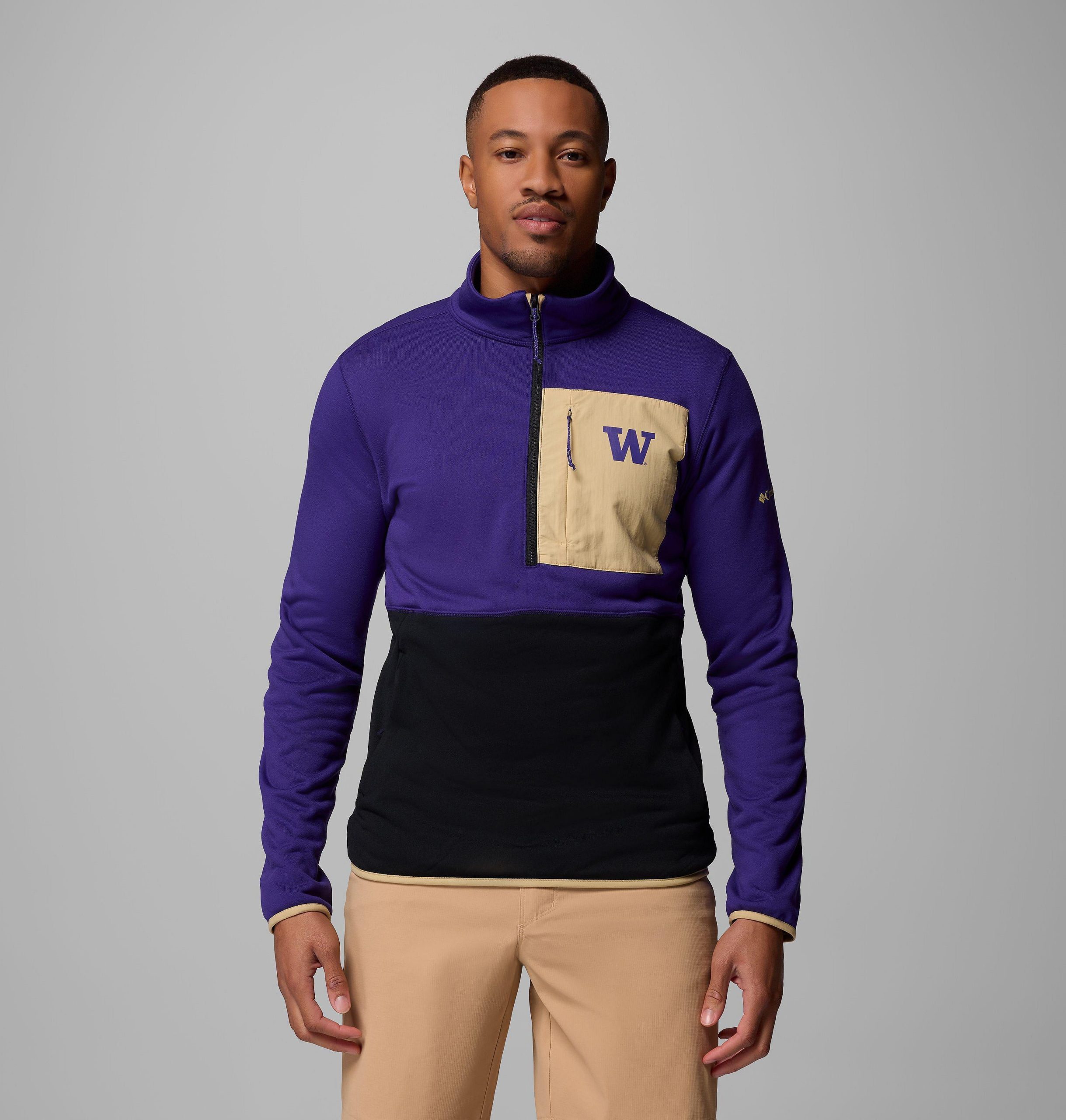 herre collegiate columbia hike half zip-jakke – washington