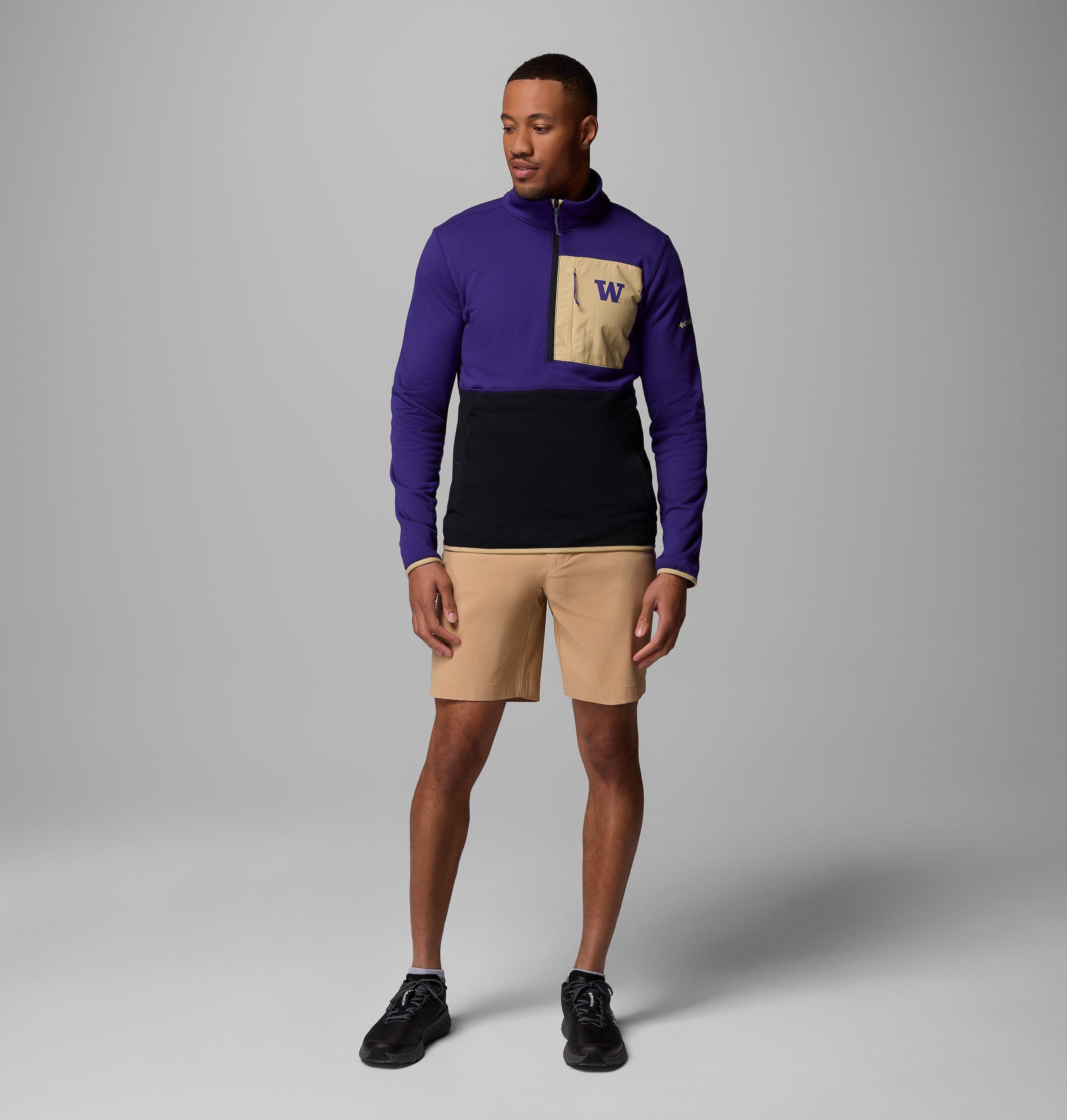 herre collegiate columbia hike half zip-jakke – washington