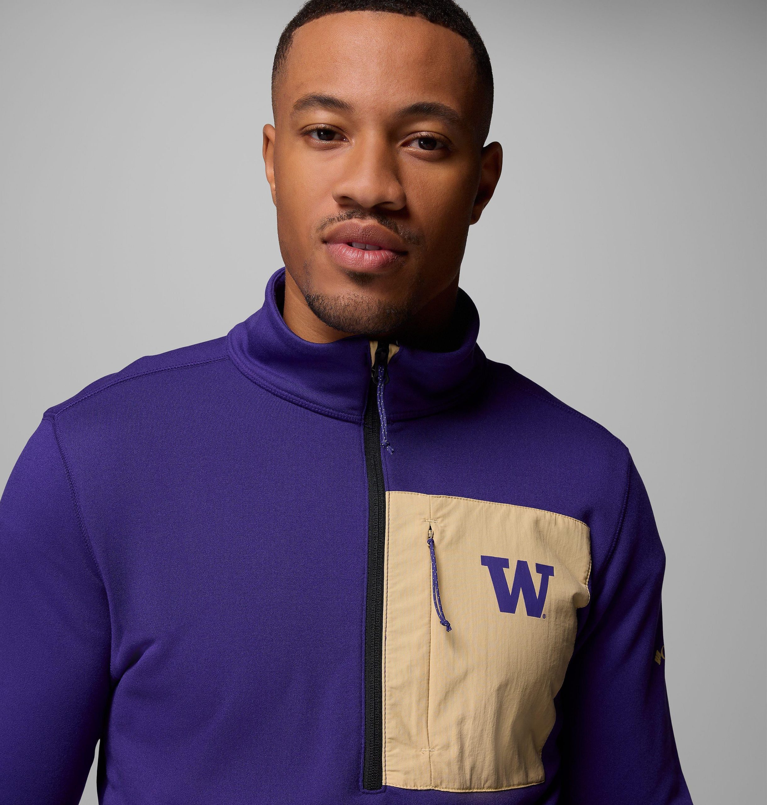 herre collegiate columbia hike half zip-jakke – washington
