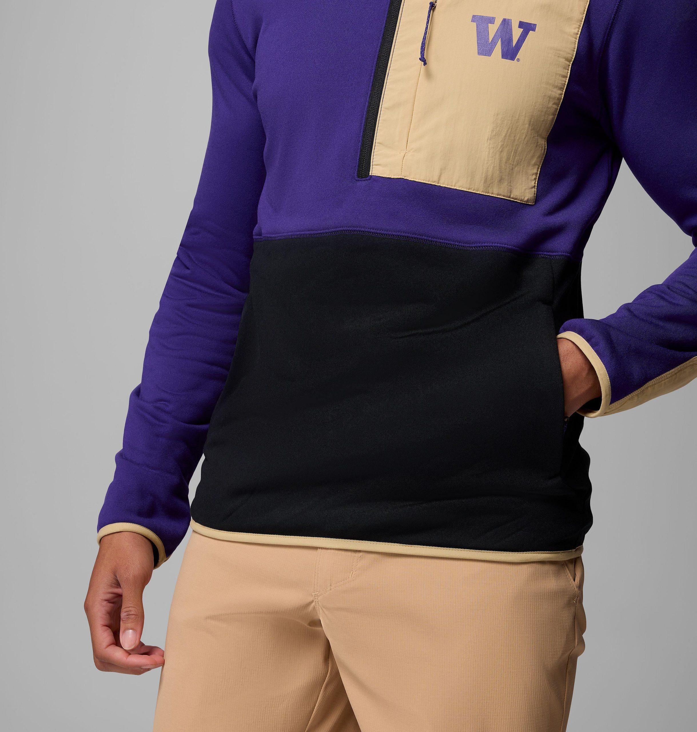 herre collegiate columbia hike half zip-jakke – washington