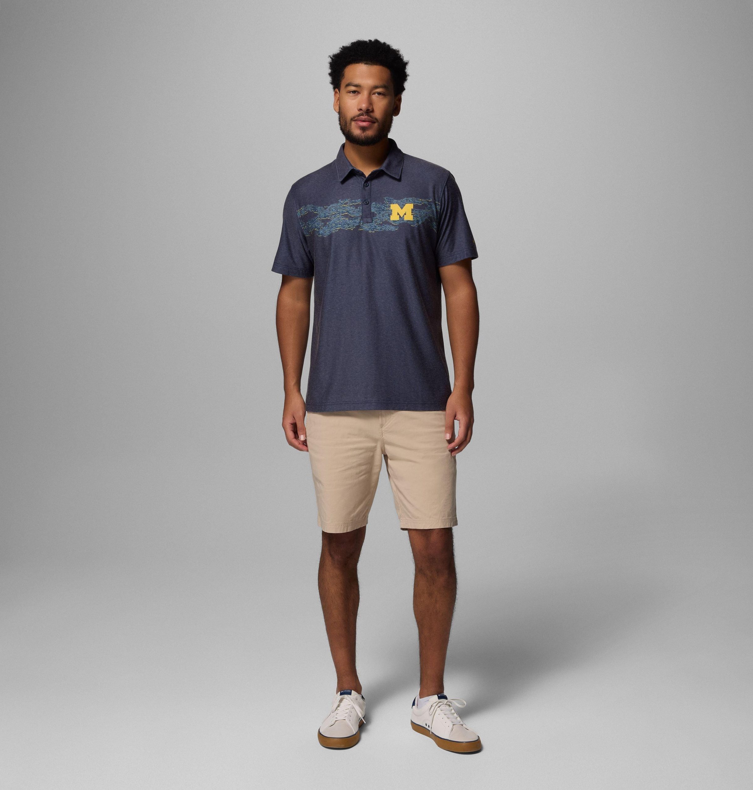 herre collegiate thistletown hills printed polo – michigan