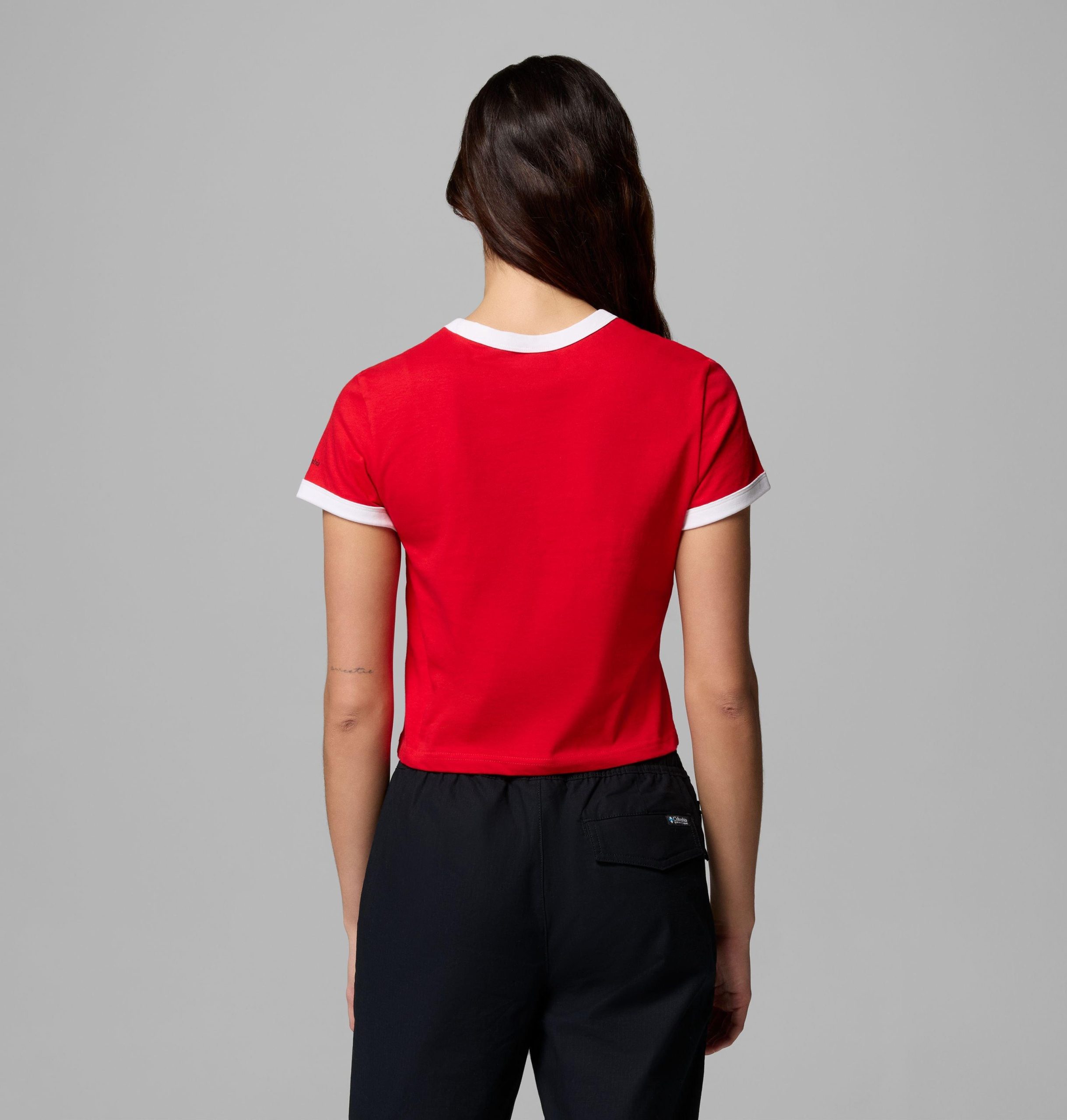dame collegiate rolling bend ringer t-skjorte – georgia